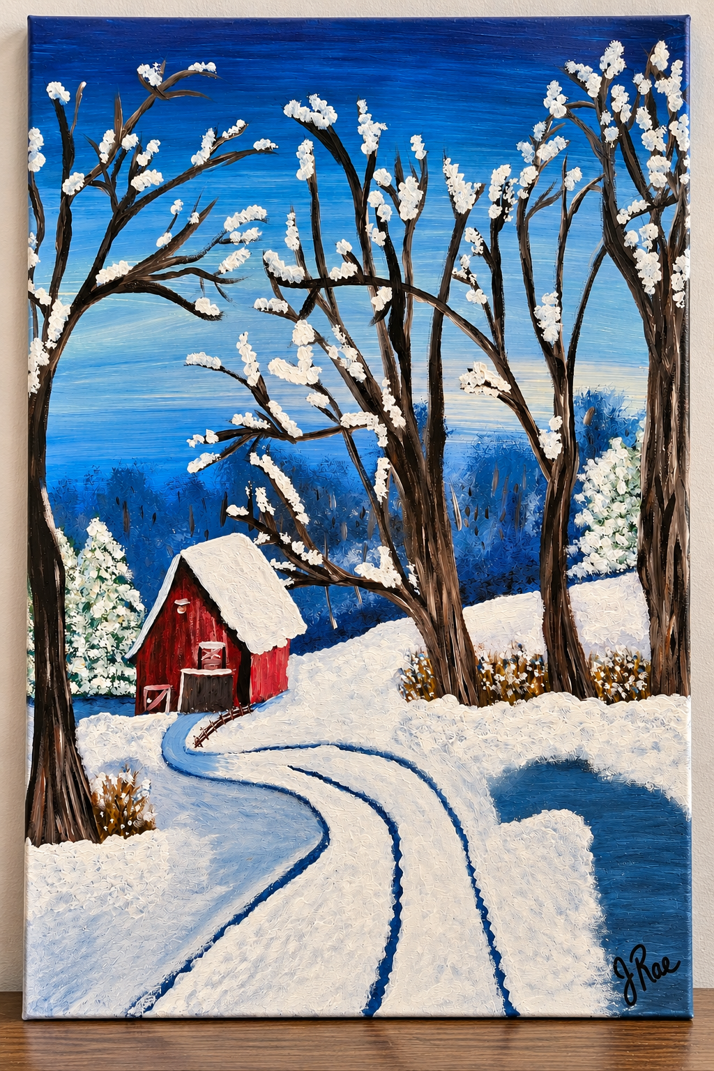 The Road Home – Printable Winter Country Landscape Art
