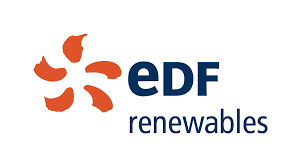EDFRenewables logo with an orange symbol and blue text
