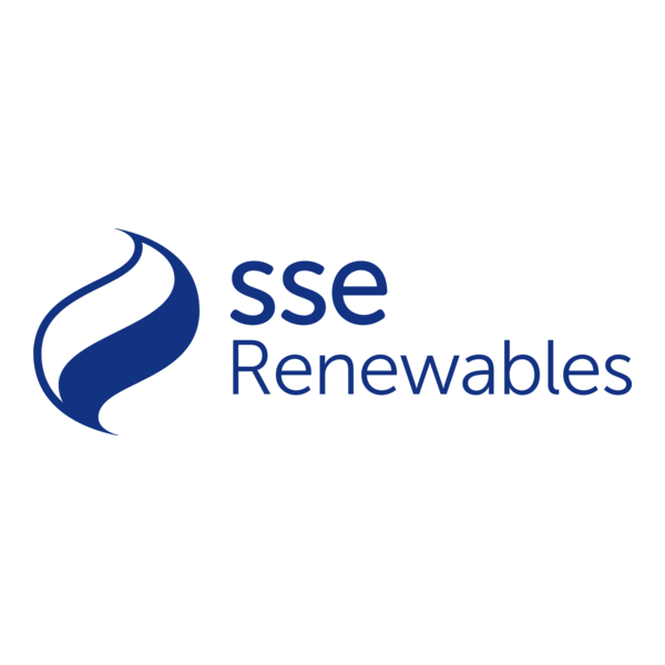 SSE Renewables logo with a blue and white flame-like symbol and the company's name.
