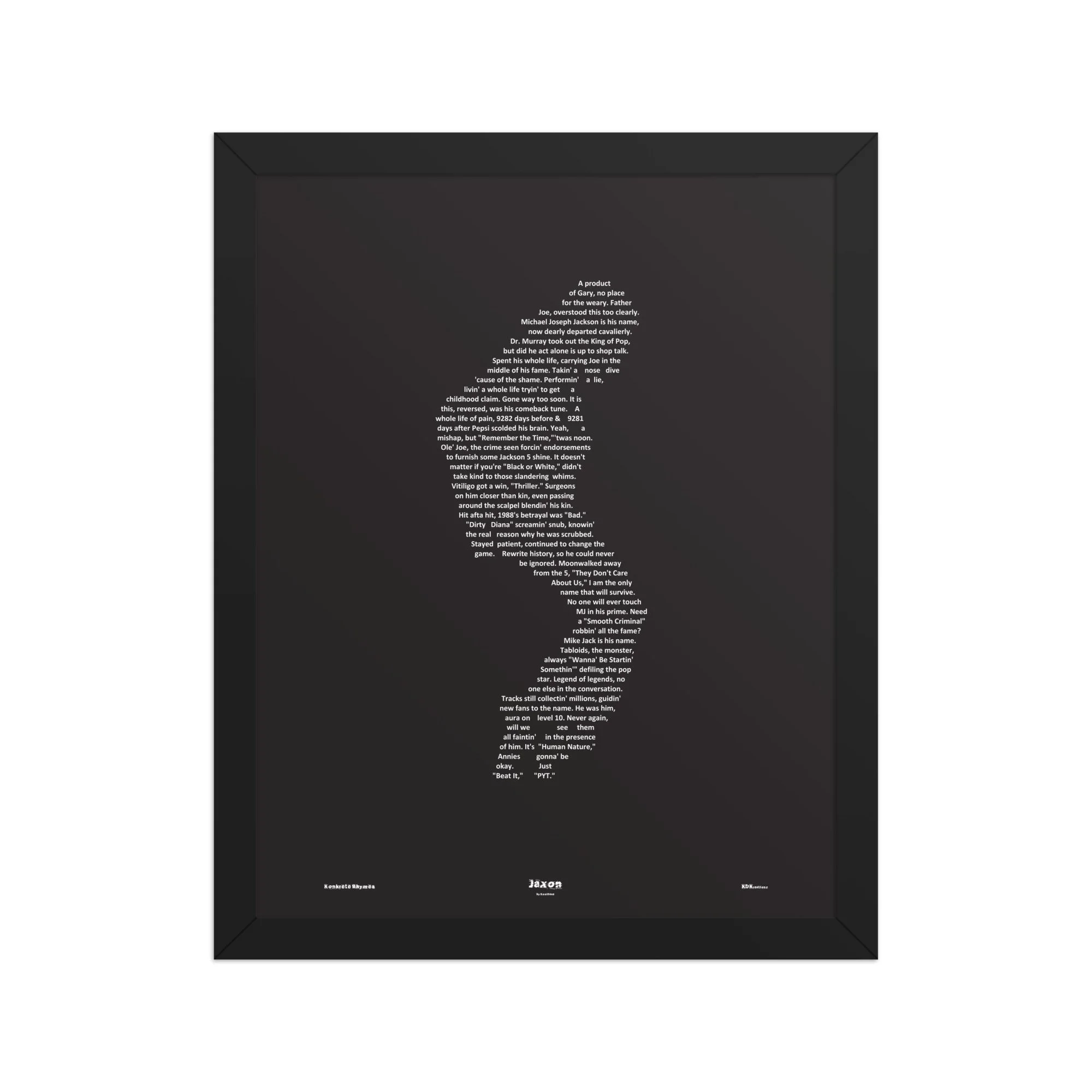 Jaxon - Blacked - Framed - KONKRETE RHYMES