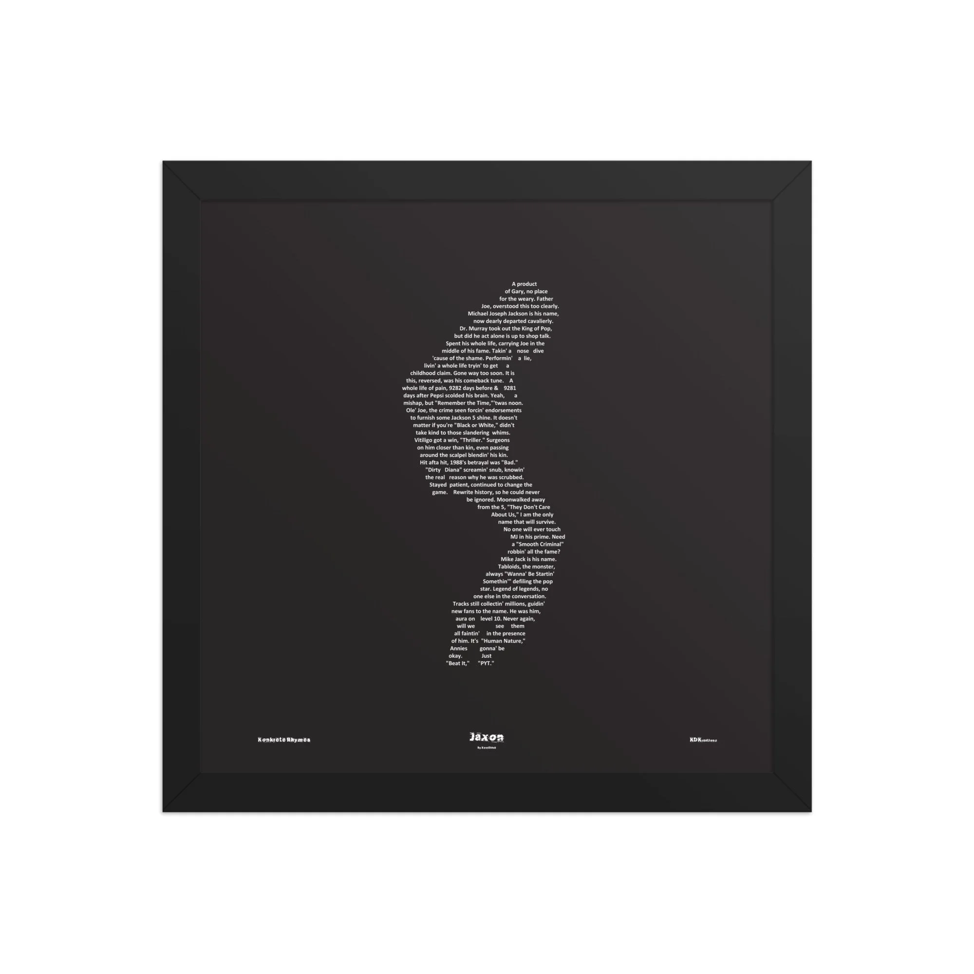 Jaxon - Blacked - Framed - KONKRETE RHYMES
