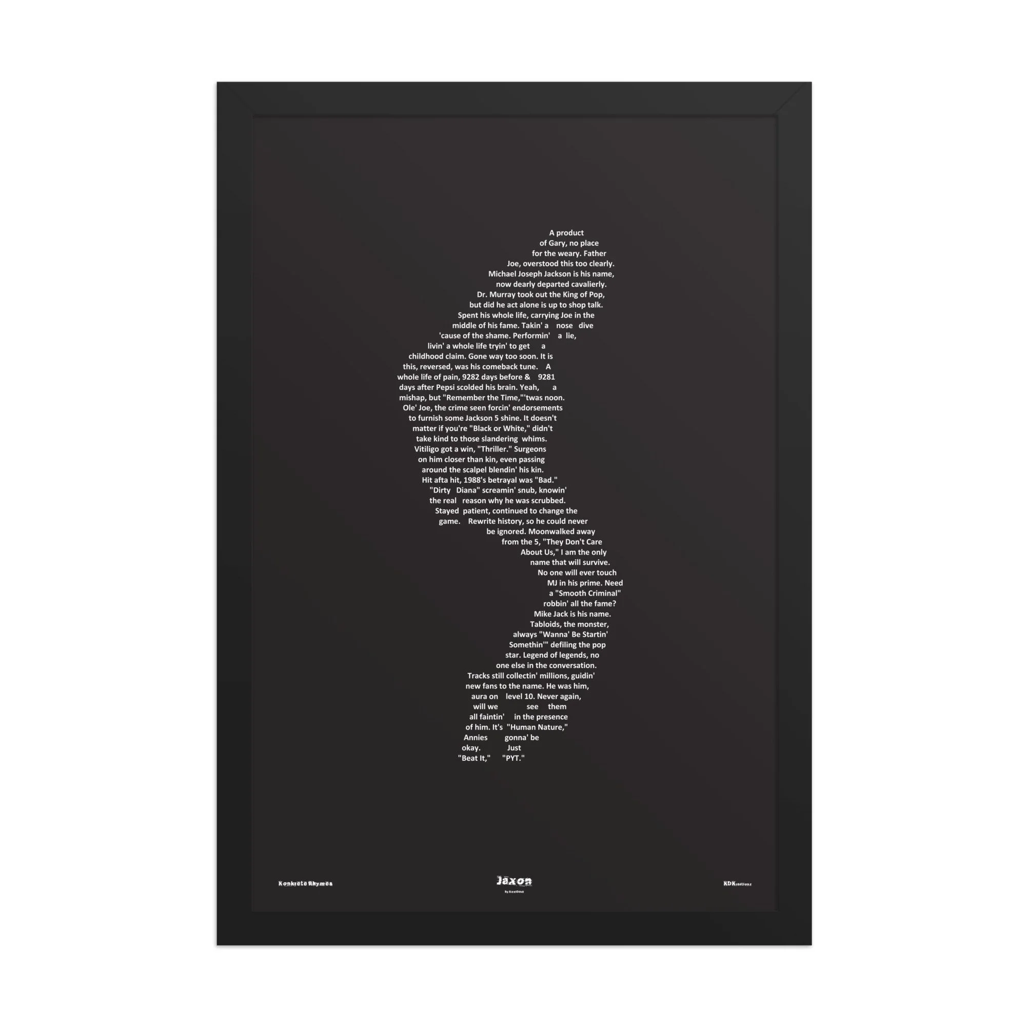 Jaxon - Blacked - Framed - KONKRETE RHYMES