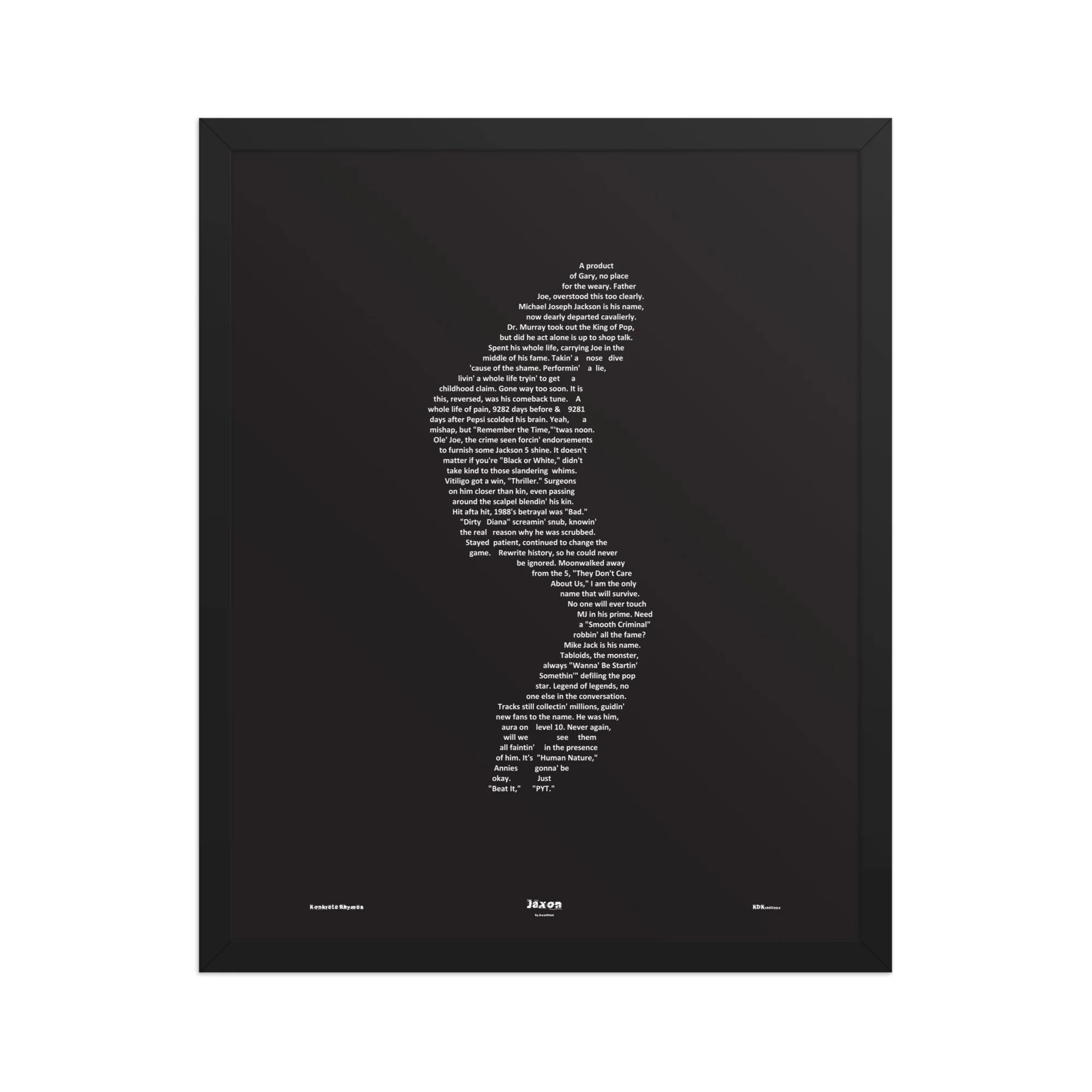 Jaxon - Blacked - Framed - KONKRETE RHYMES