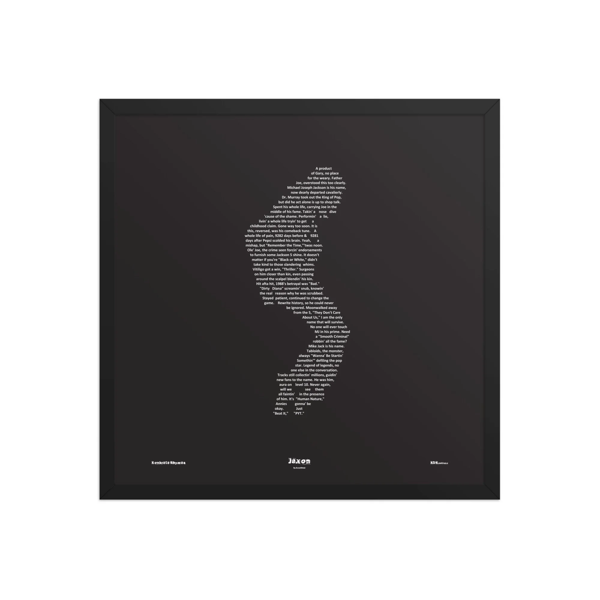 Jaxon - Blacked - Framed - KONKRETE RHYMES