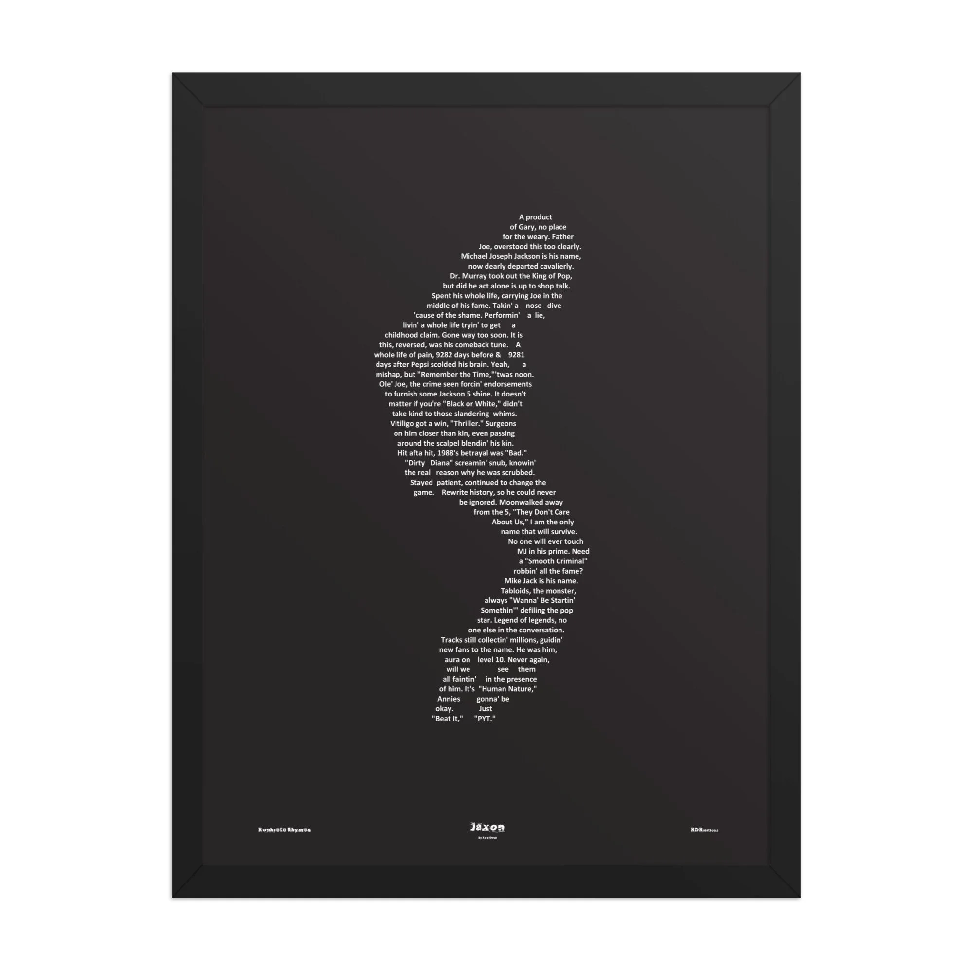 Jaxon - Blacked - Framed - KONKRETE RHYMES
