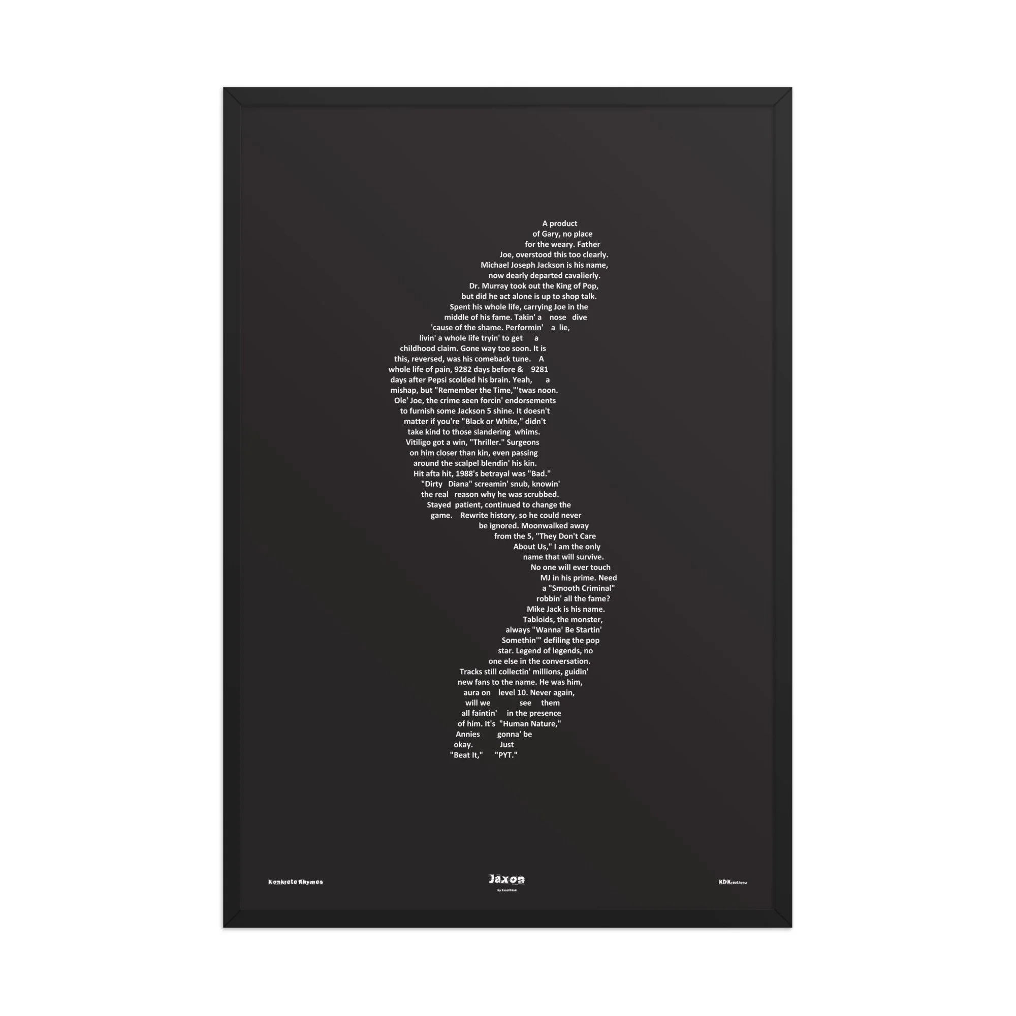 Jaxon - Blacked - Framed - KONKRETE RHYMES