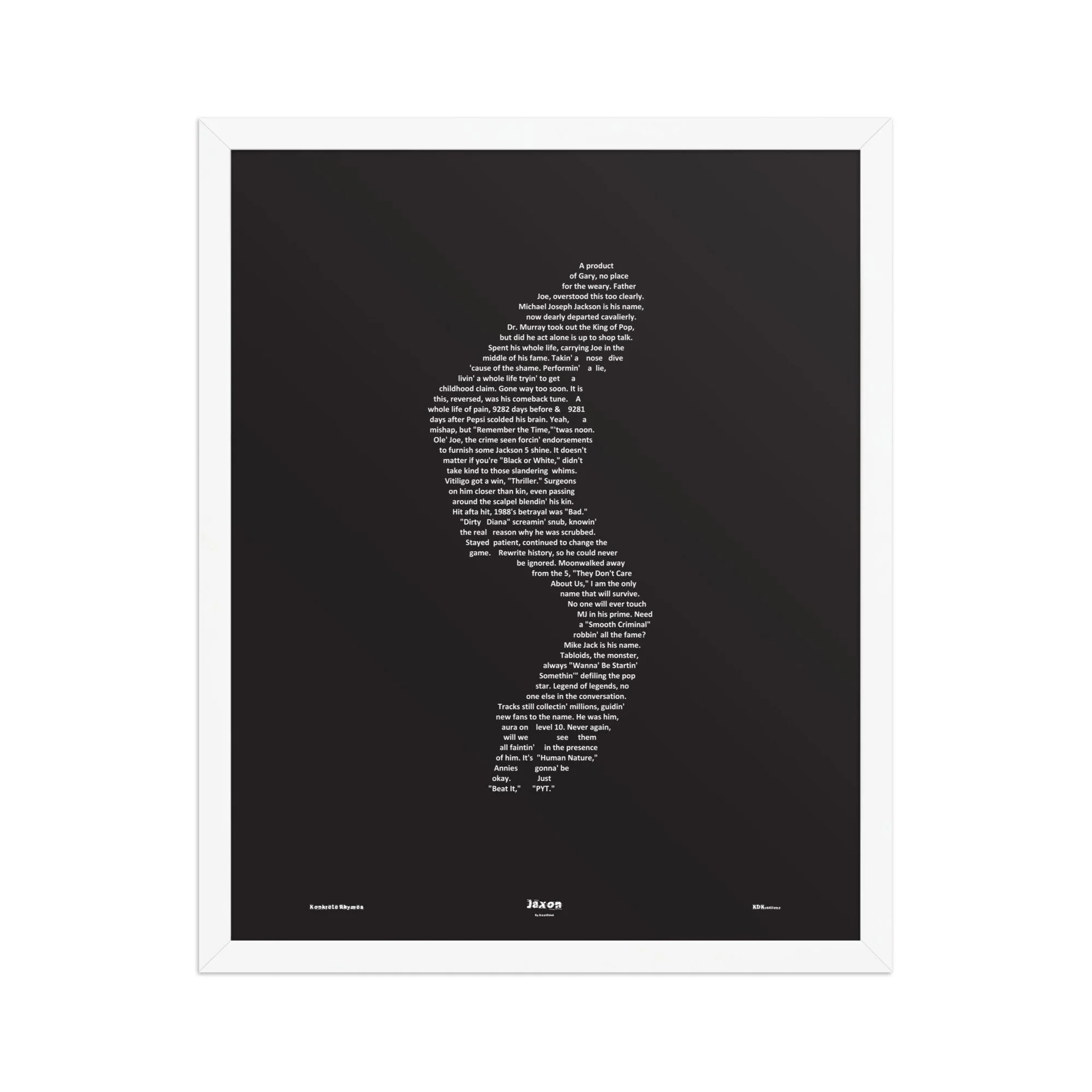 Jaxon - Blacked - Framed - KONKRETE RHYMES