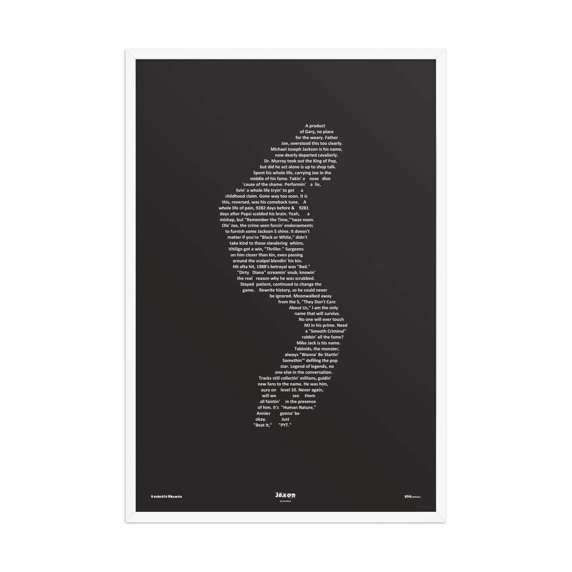 Jaxon - Blacked - Framed - KONKRETE RHYMES