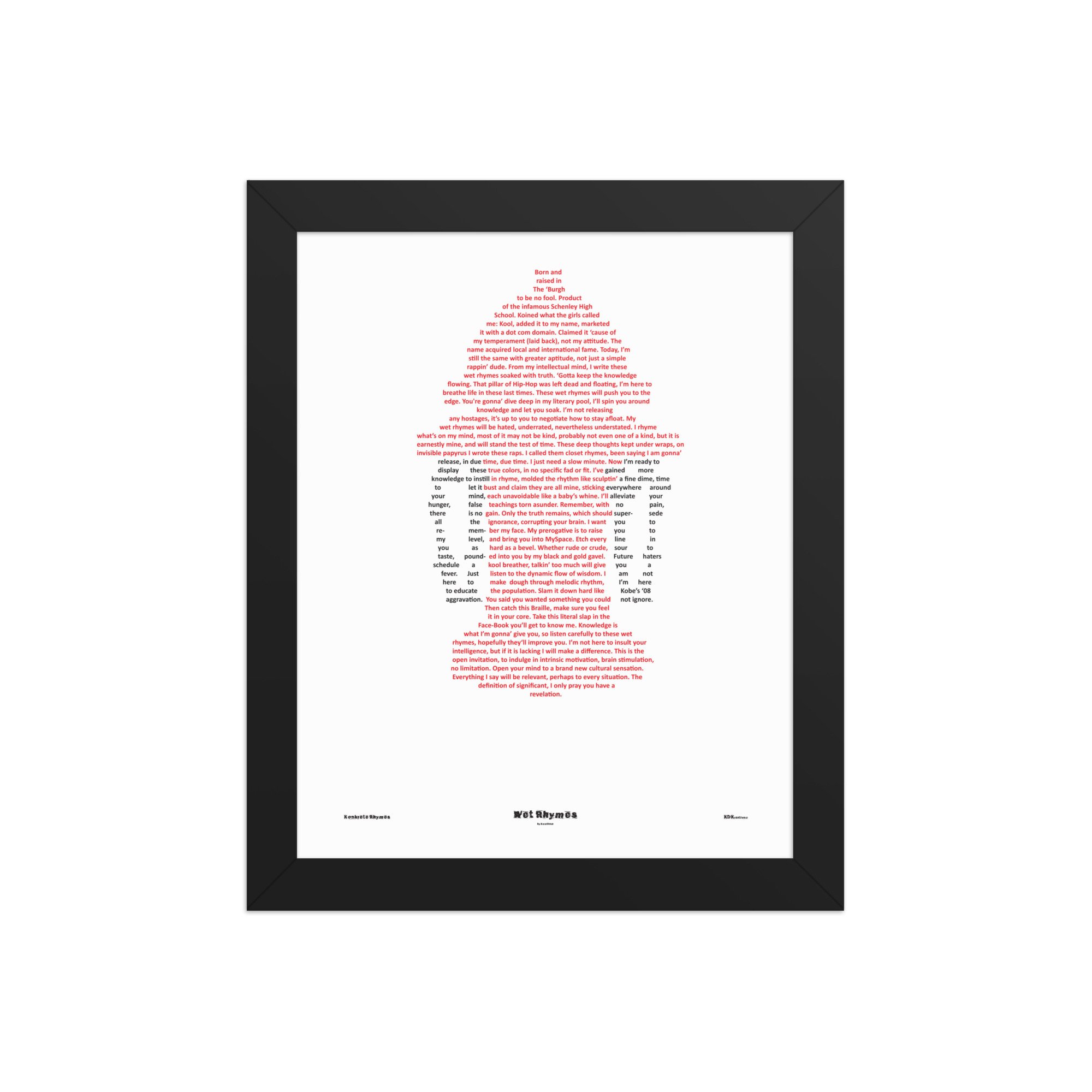 Wet Rhymes - Modern - Framed - Konkrete Rhymes