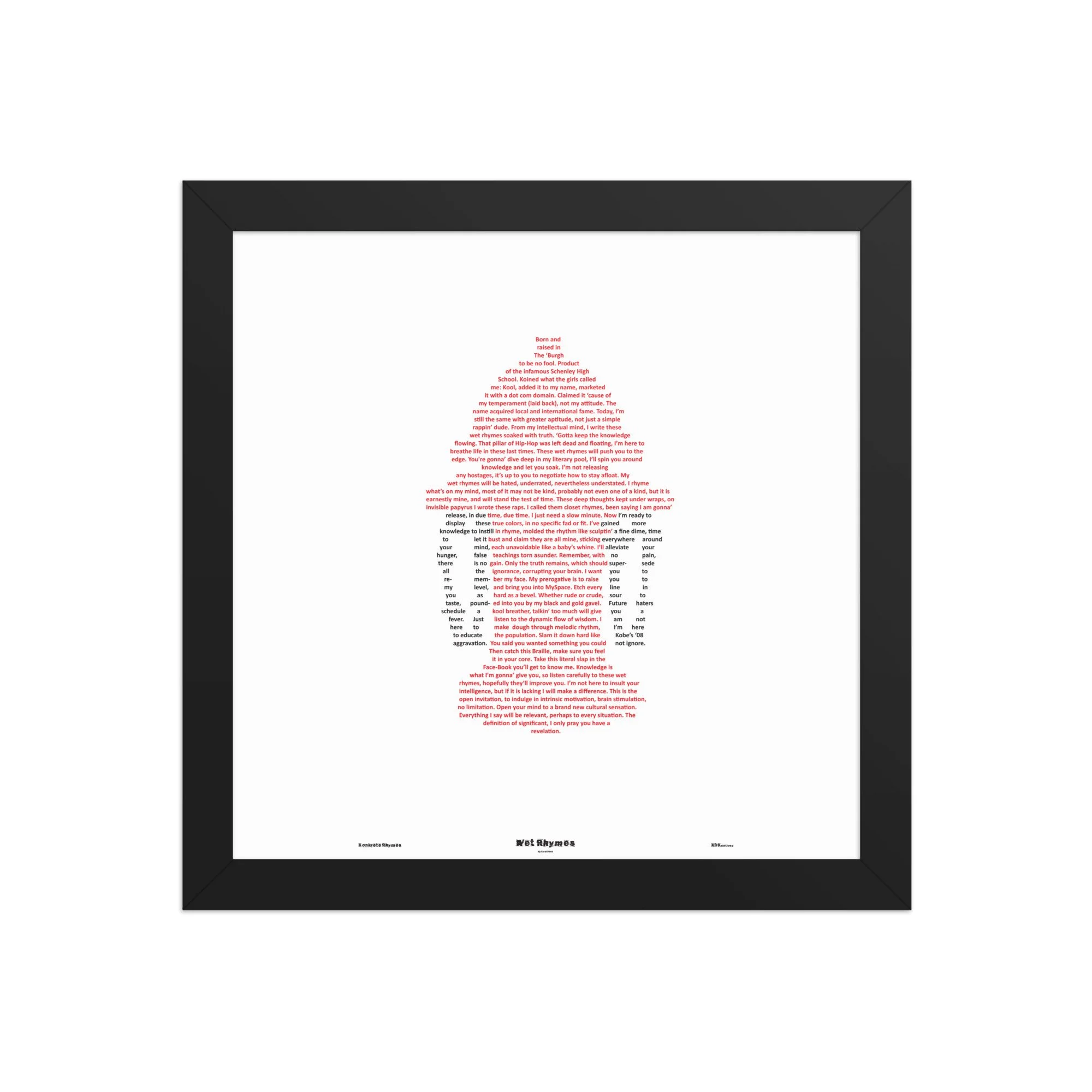 Wet Rhymes - Modern - Framed - Konkrete Rhymes