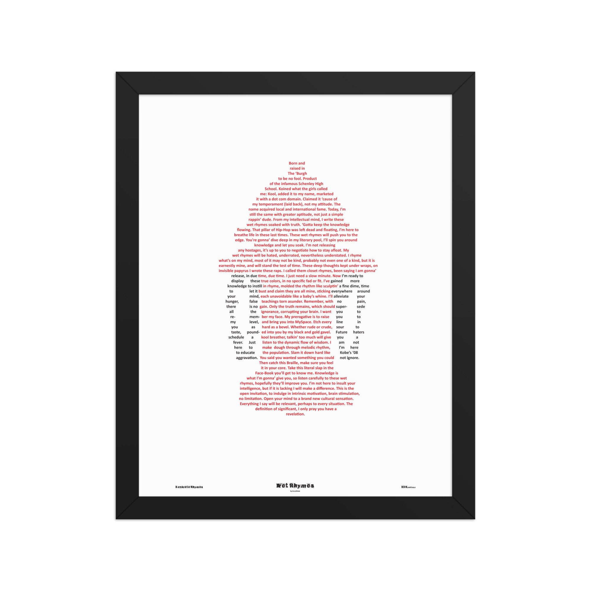 Wet Rhymes - Modern - Framed - Konkrete Rhymes