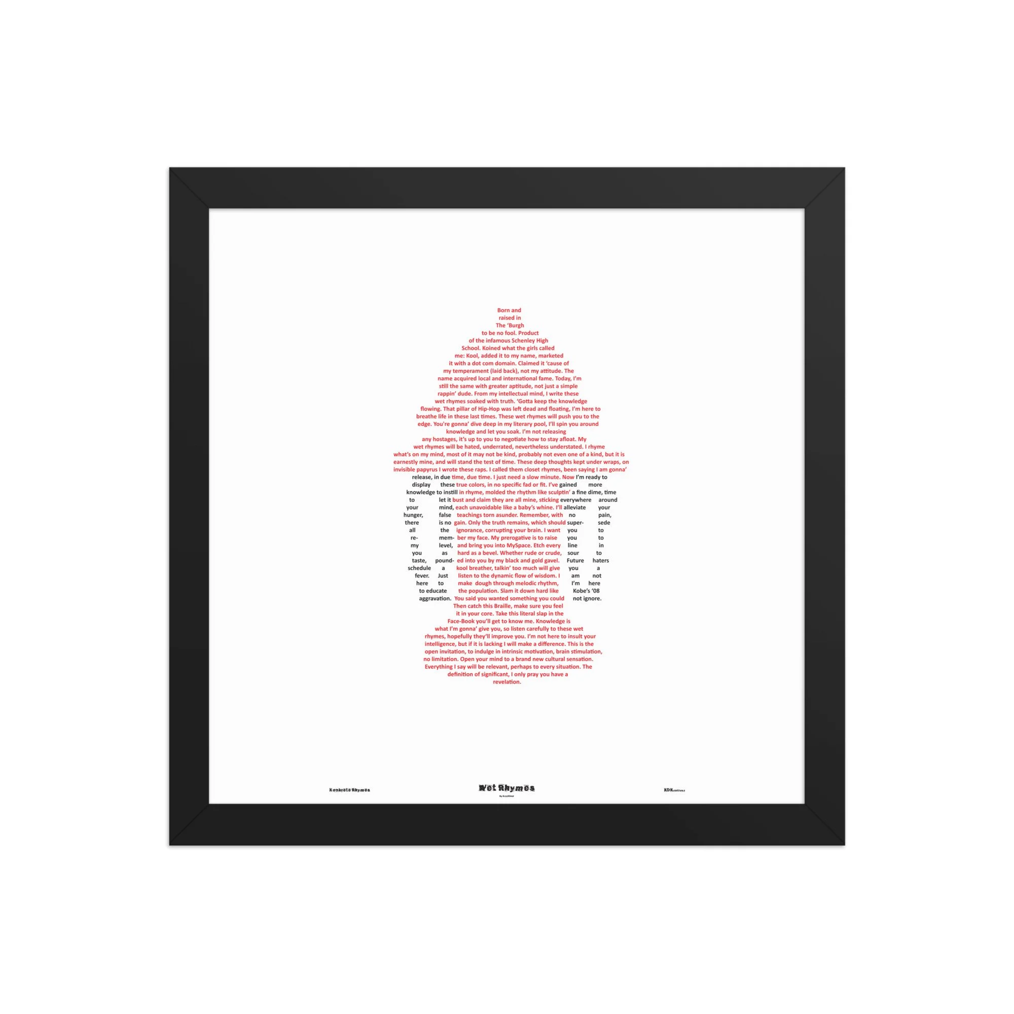 Wet Rhymes - Modern - Framed - Konkrete Rhymes