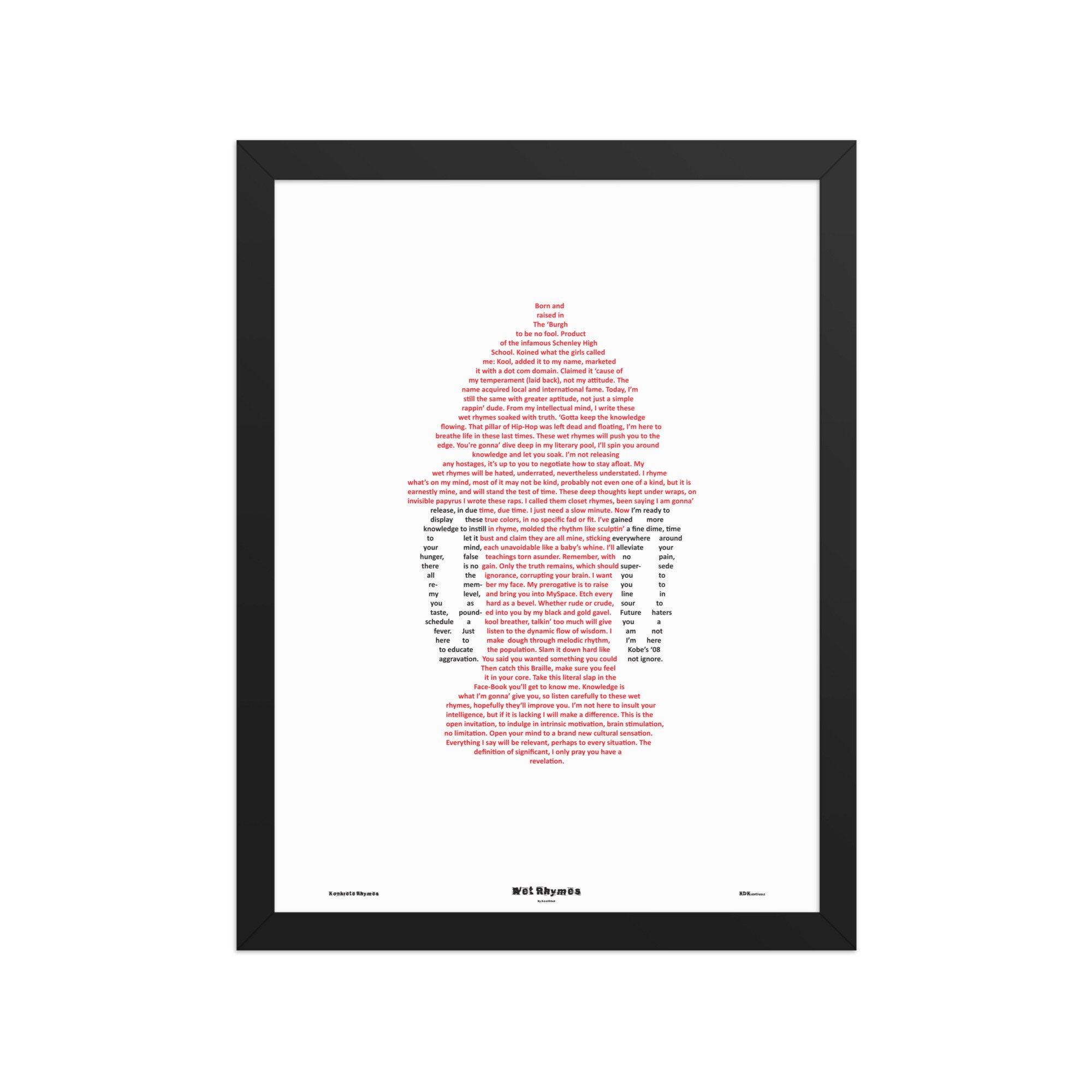 Wet Rhymes - Modern - Framed - Konkrete Rhymes