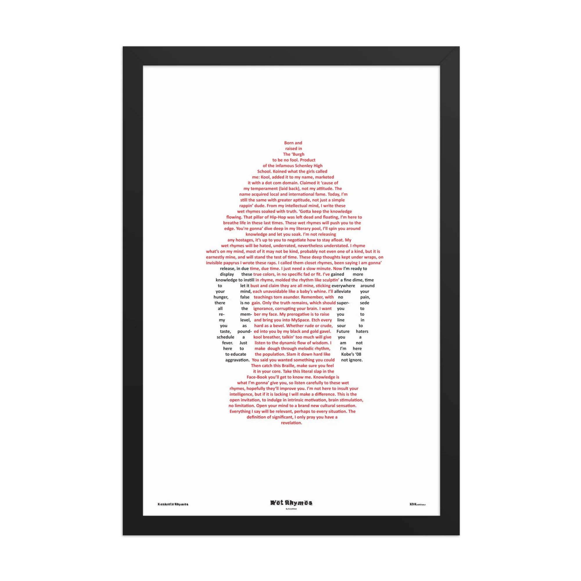 Wet Rhymes - Modern - Framed - Konkrete Rhymes