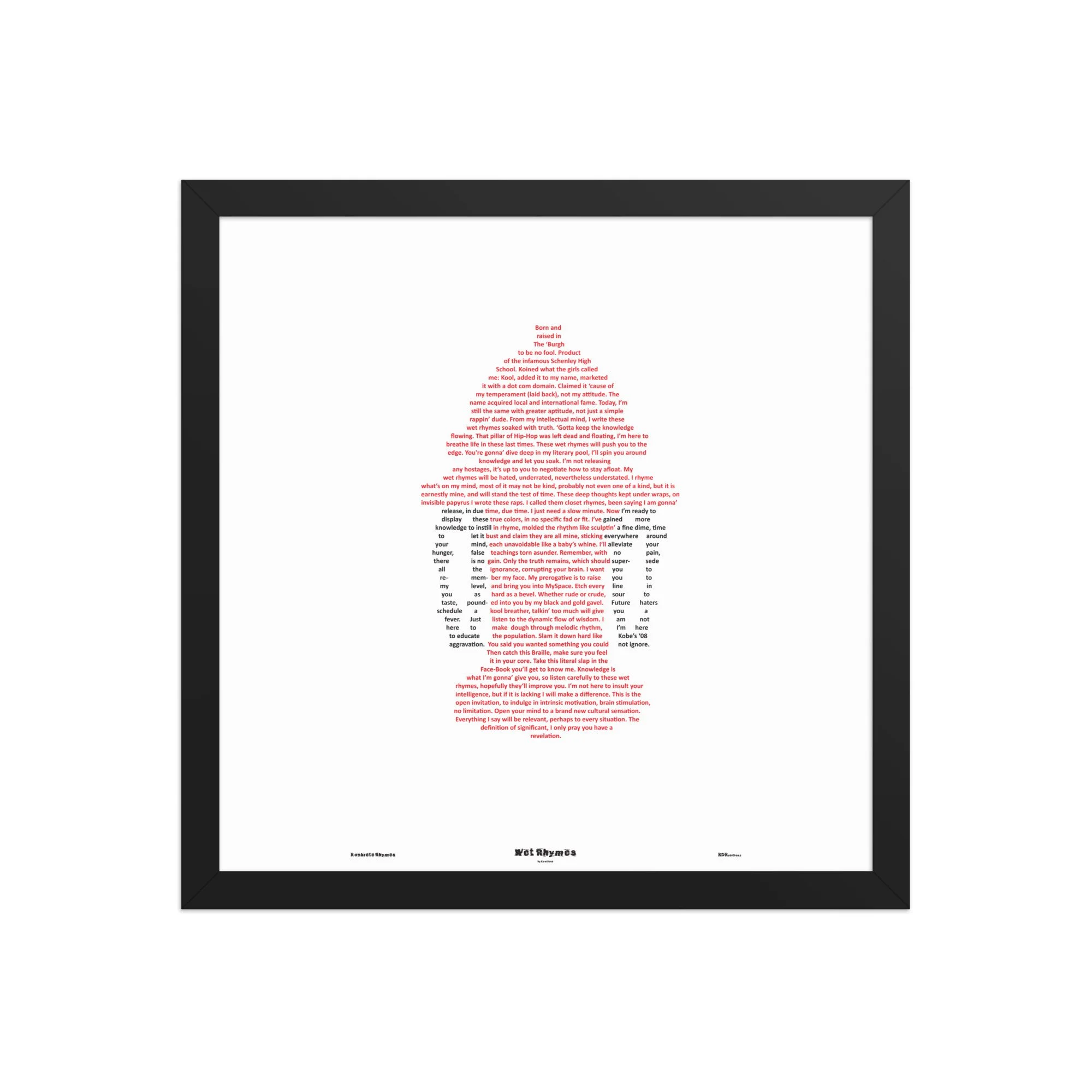 Wet Rhymes - Modern - Framed - Konkrete Rhymes