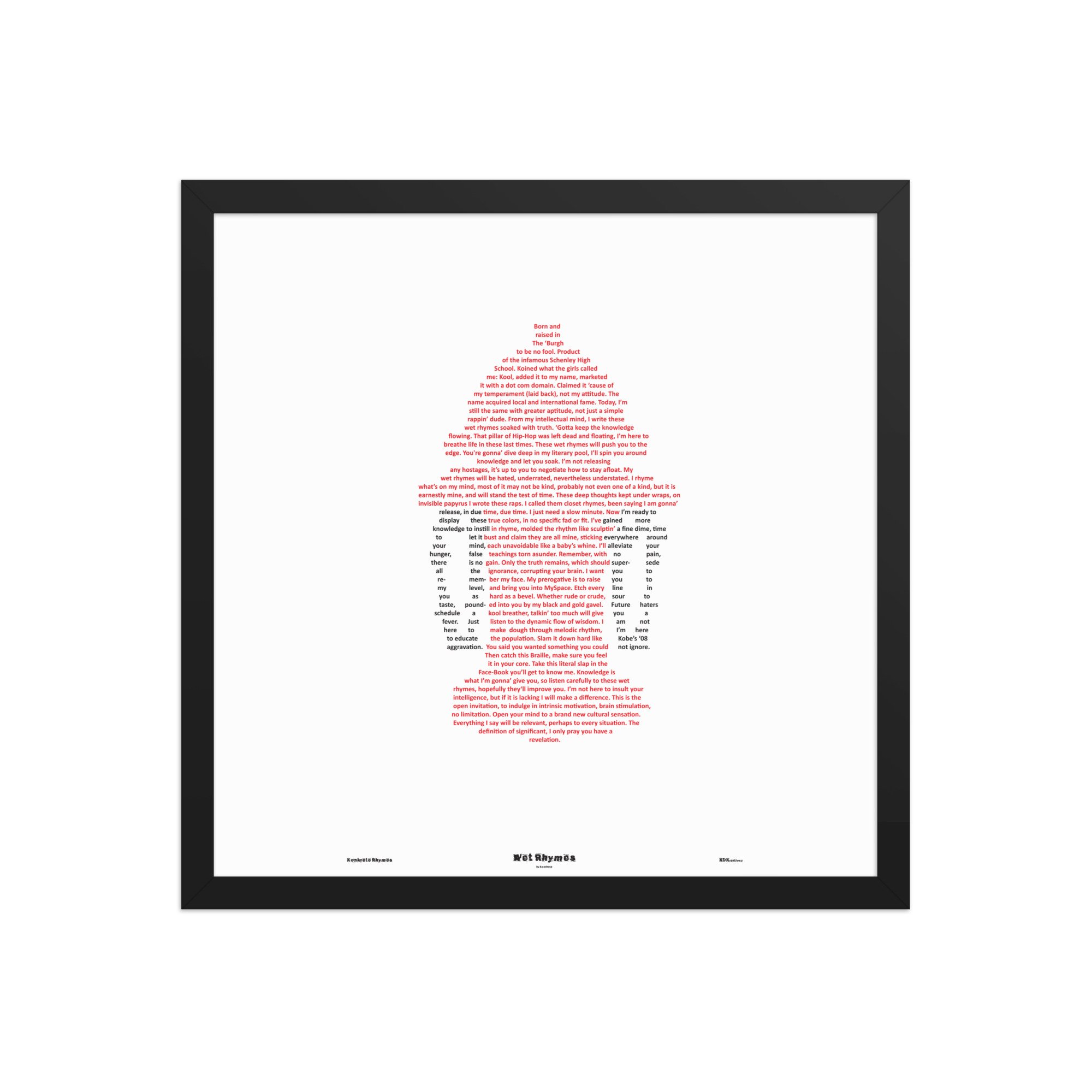 Wet Rhymes - Modern - Framed - Konkrete Rhymes