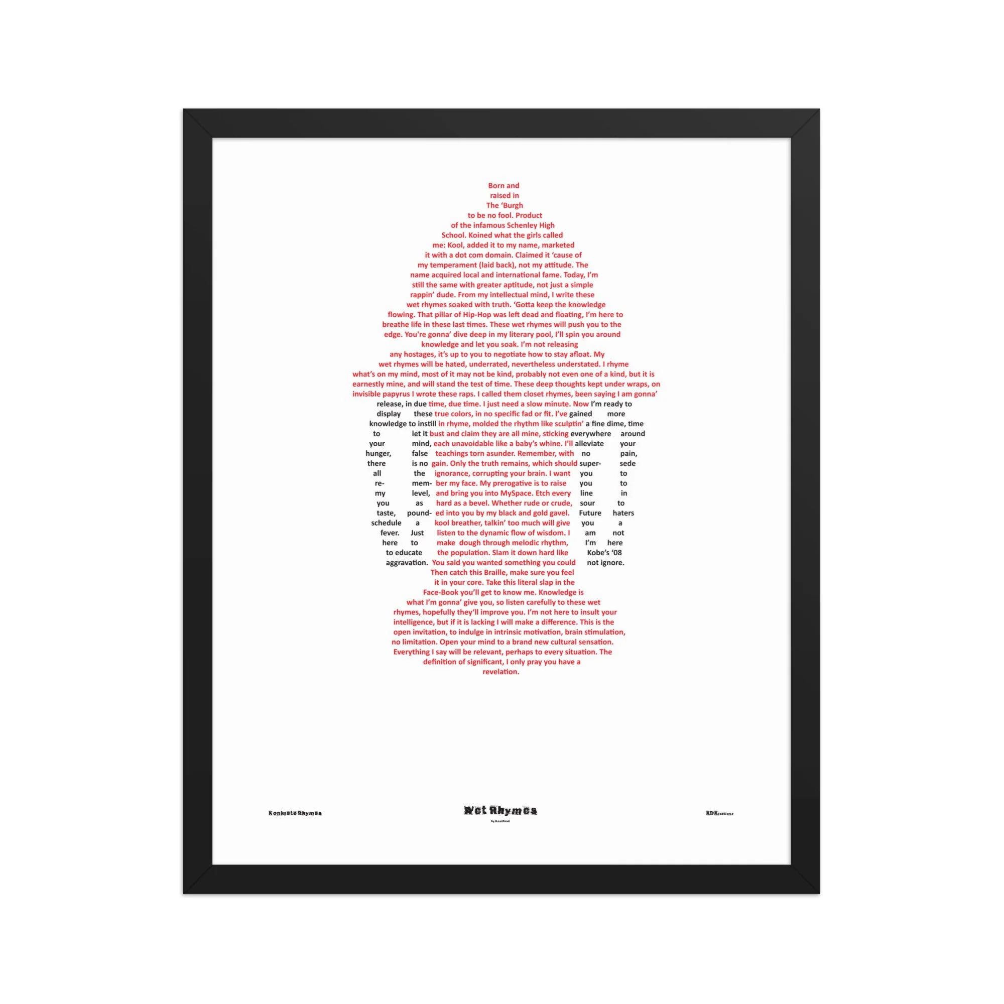 Wet Rhymes - Modern - Framed - Konkrete Rhymes