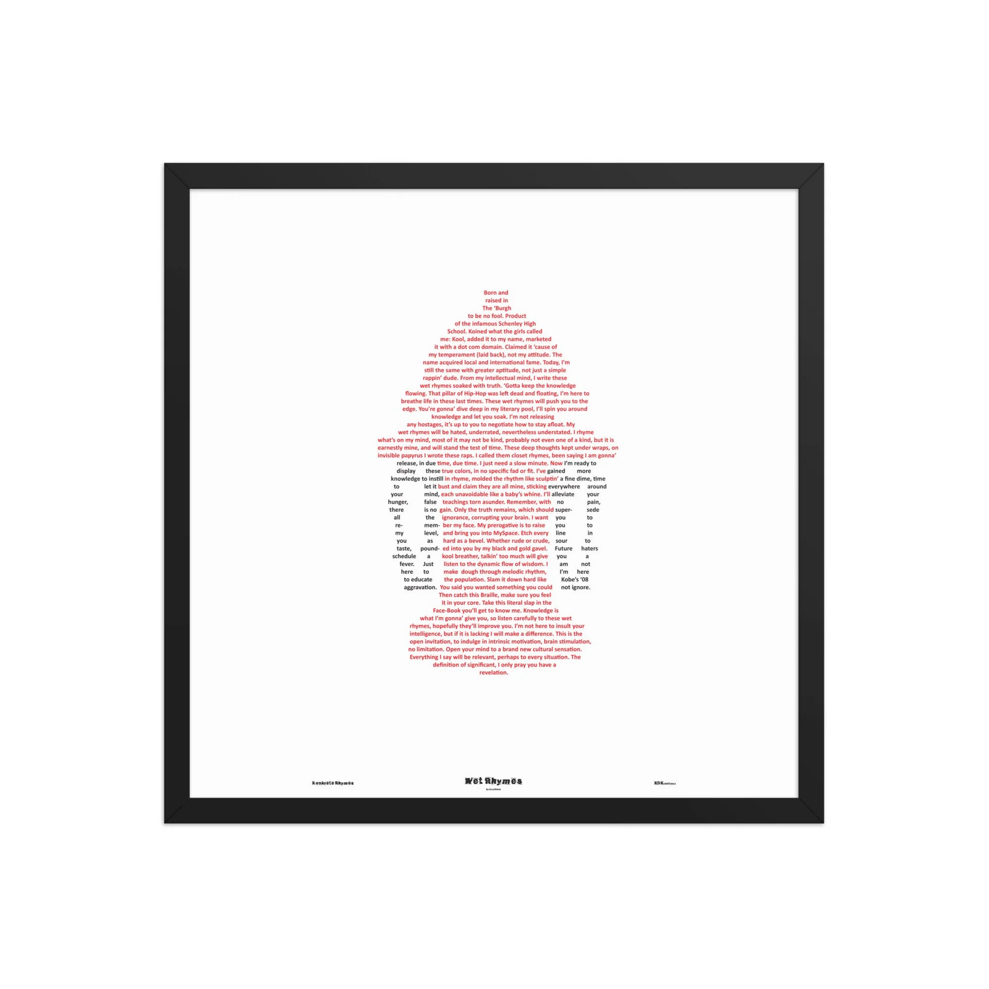 Wet Rhymes - Modern - Framed - Konkrete Rhymes