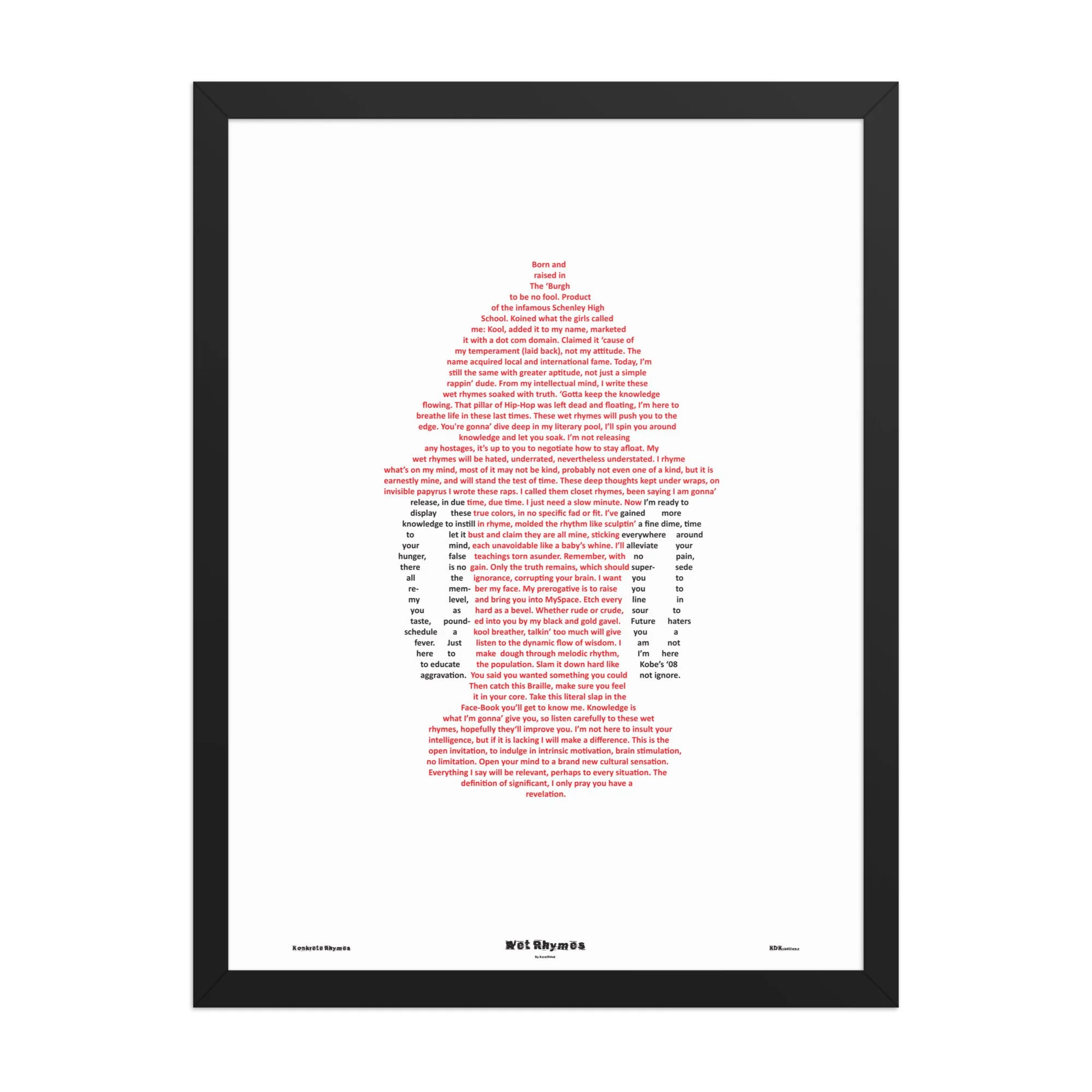 Wet Rhymes - Modern - Framed - Konkrete Rhymes