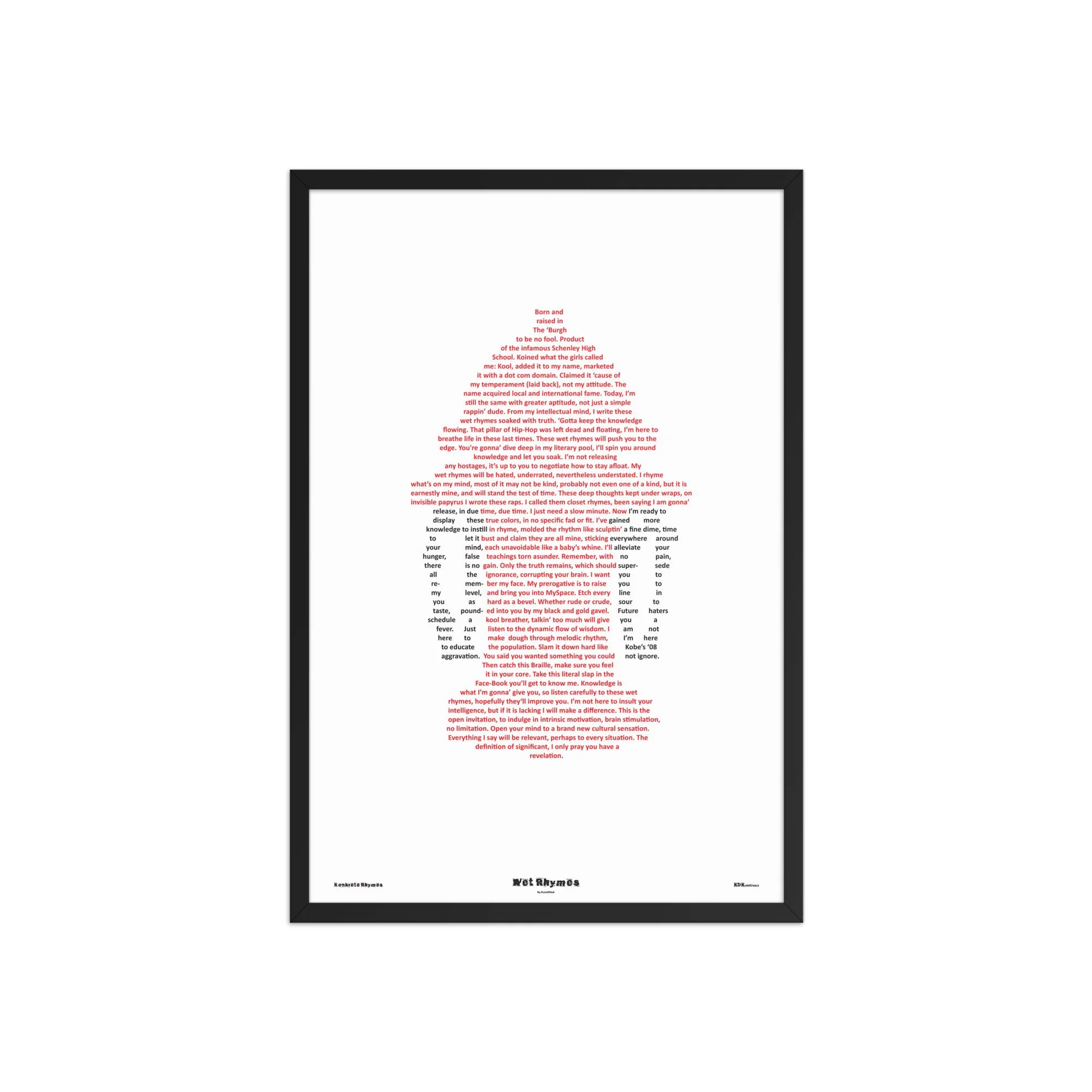 Wet Rhymes - Modern - Framed - Konkrete Rhymes