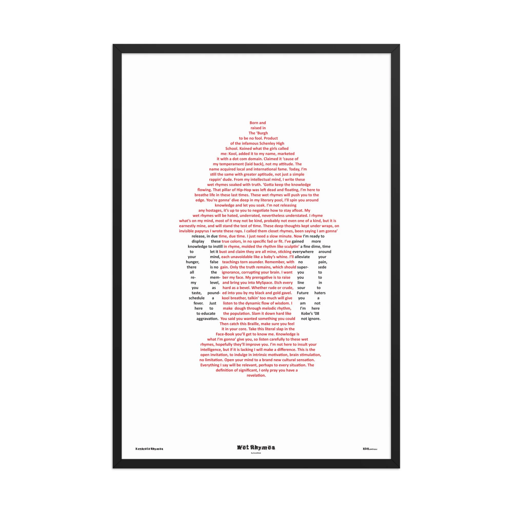 Wet Rhymes - Modern - Framed - Konkrete Rhymes