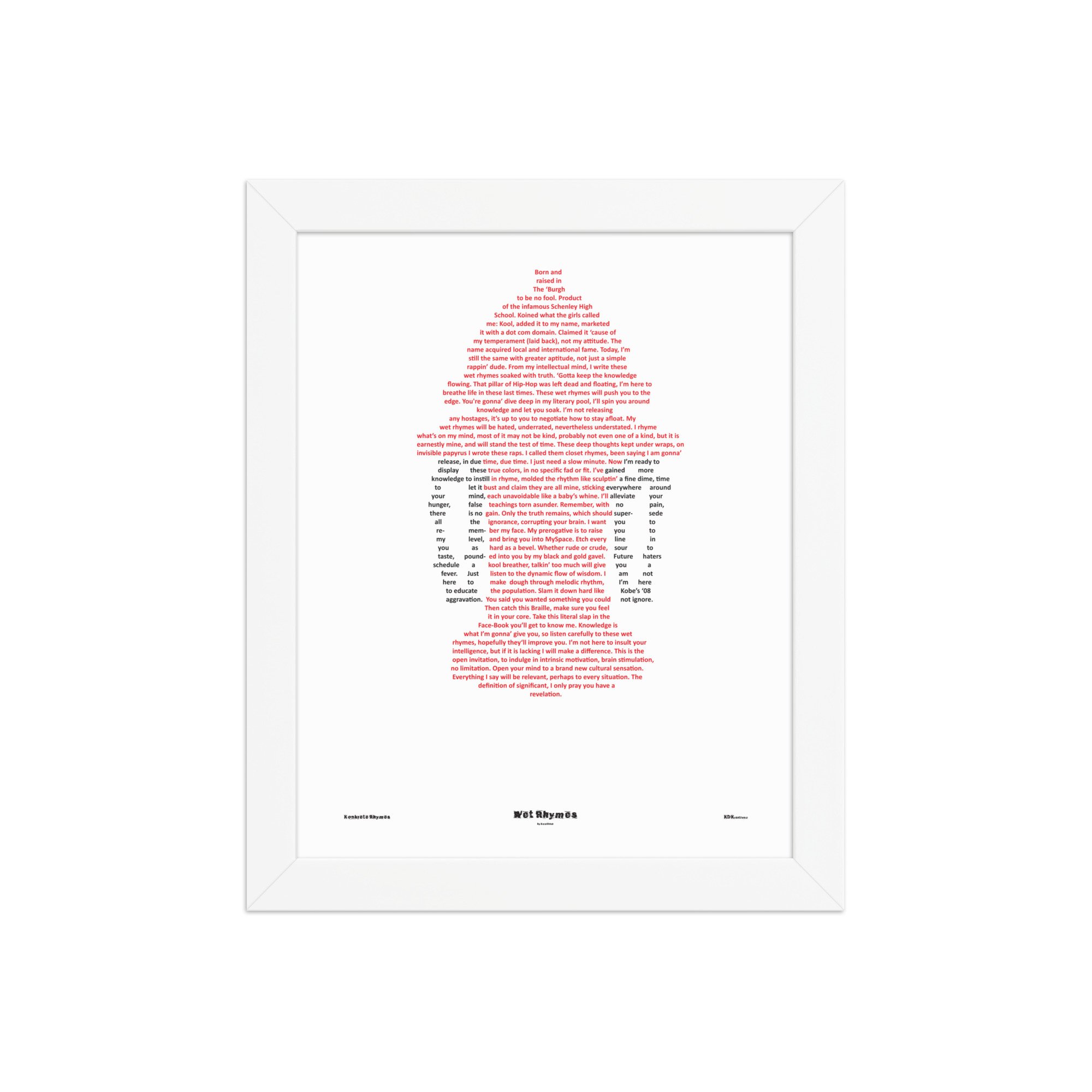 Wet Rhymes - Modern - Framed - Konkrete Rhymes