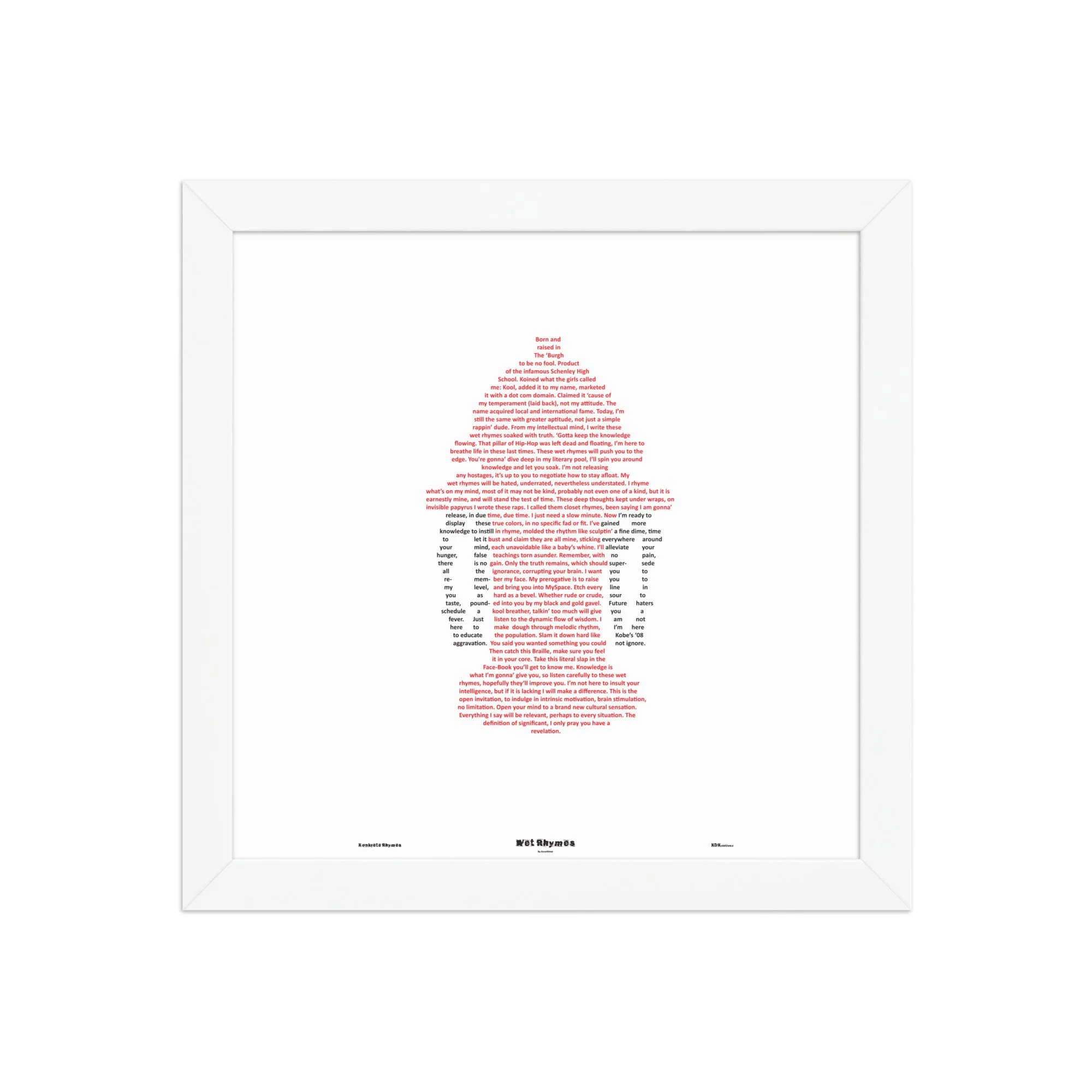 Wet Rhymes - Modern - Framed - Konkrete Rhymes