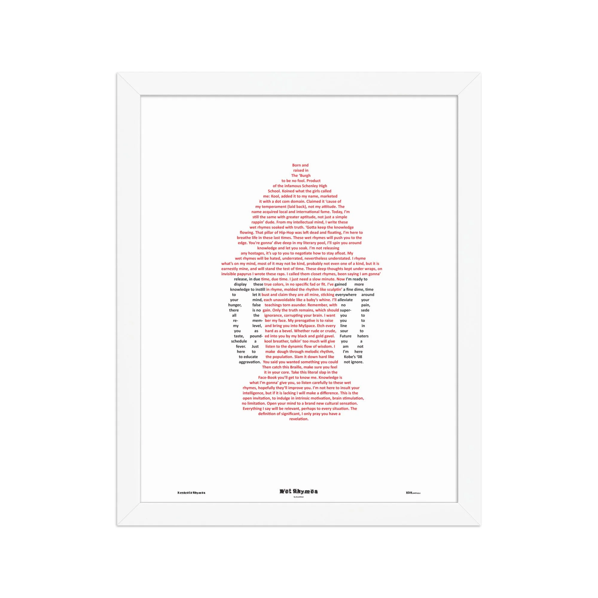 Wet Rhymes - Modern - Framed - Konkrete Rhymes