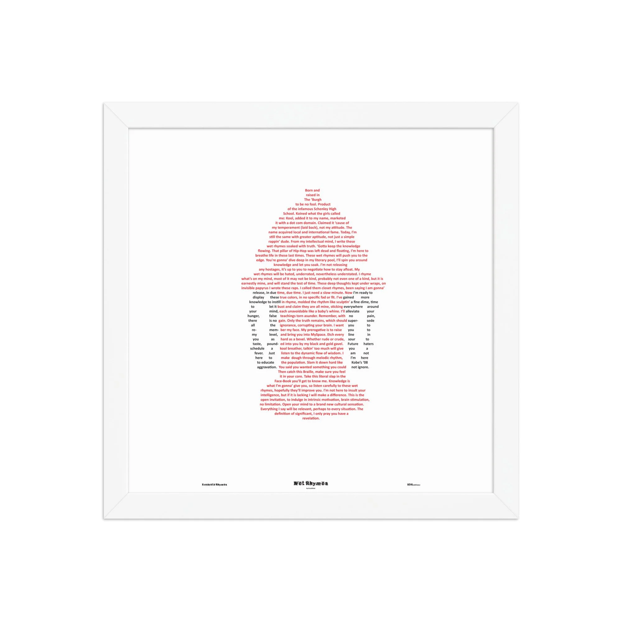 Wet Rhymes - Modern - Framed - Konkrete Rhymes