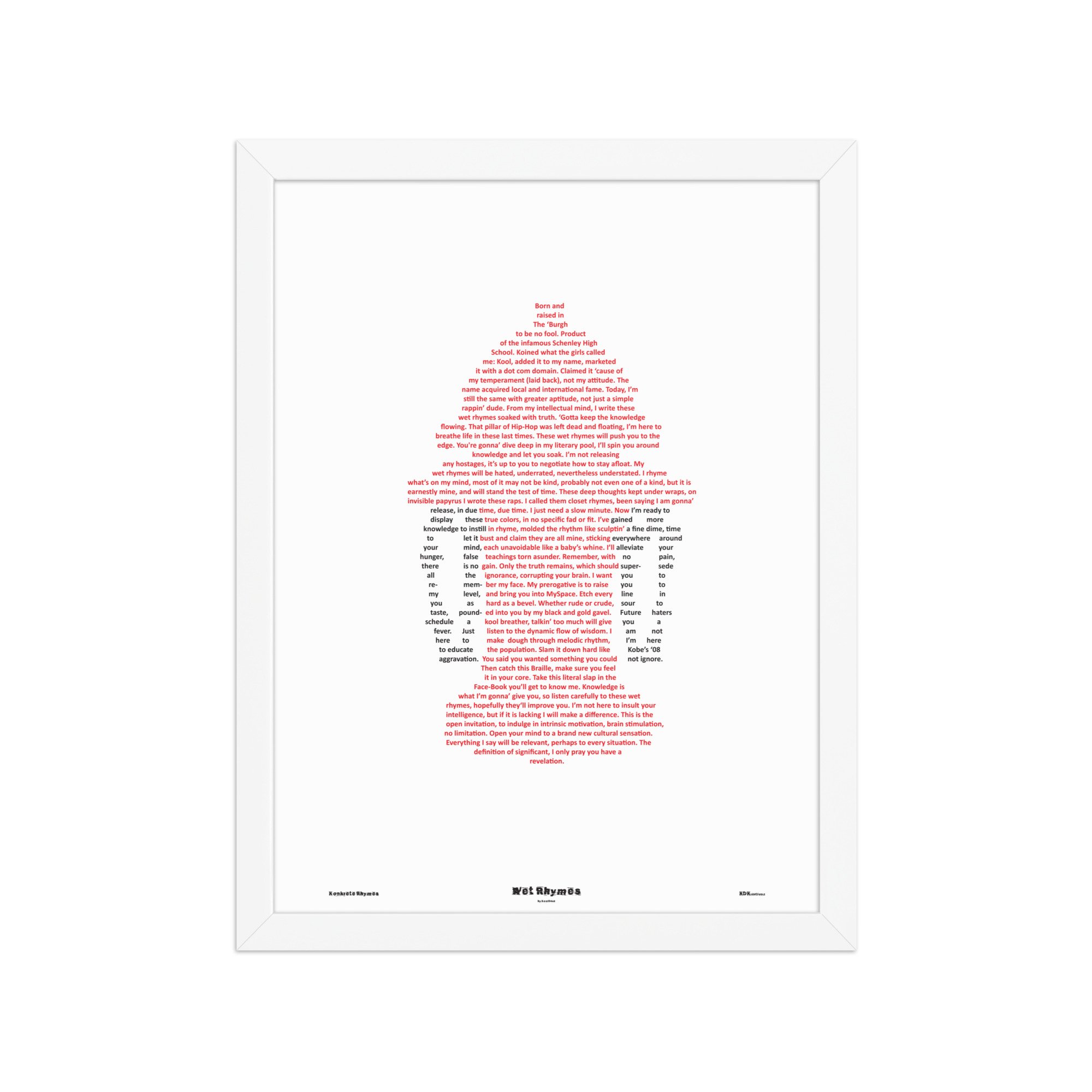 Wet Rhymes - Modern - Framed - Konkrete Rhymes