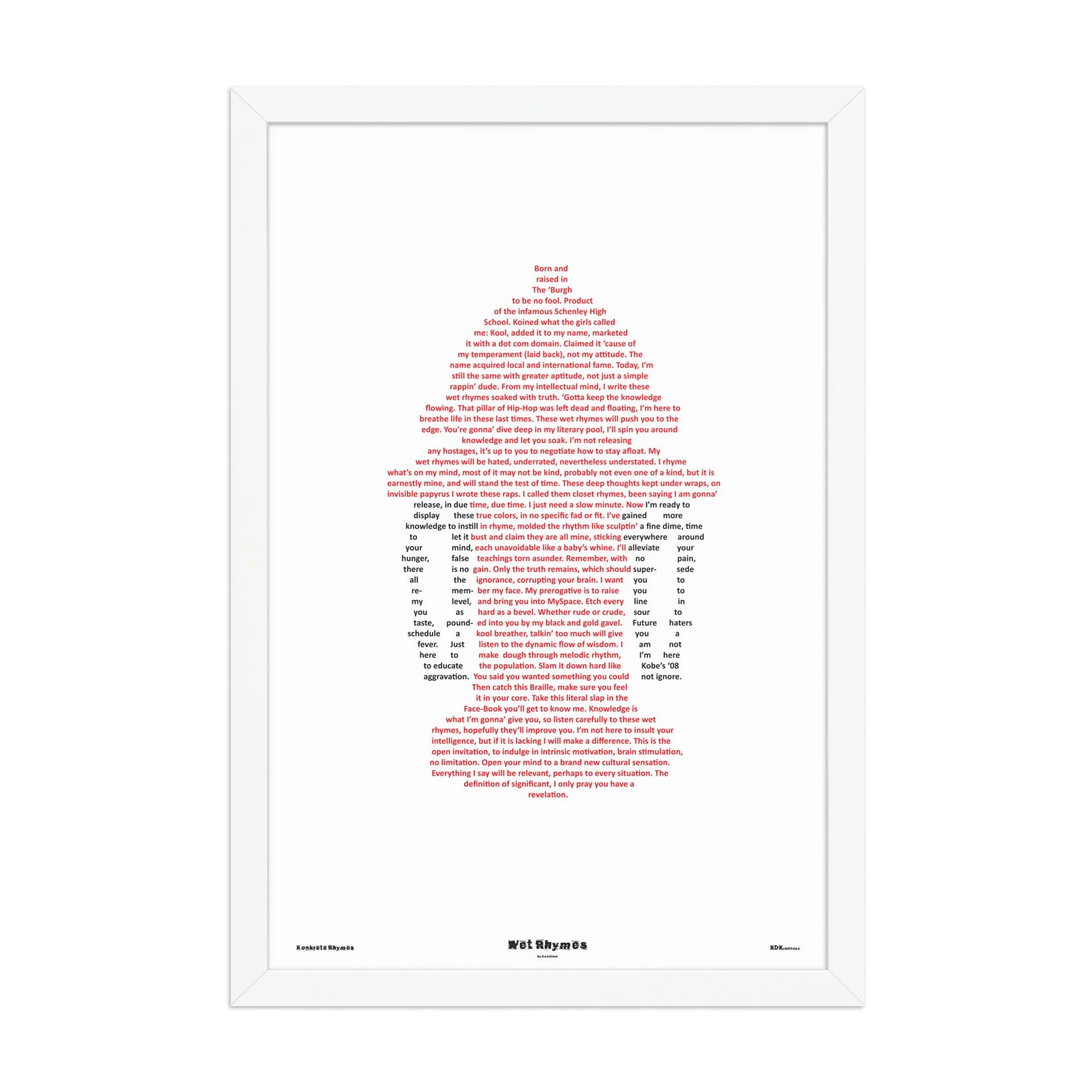 Wet Rhymes - Modern - Framed - Konkrete Rhymes