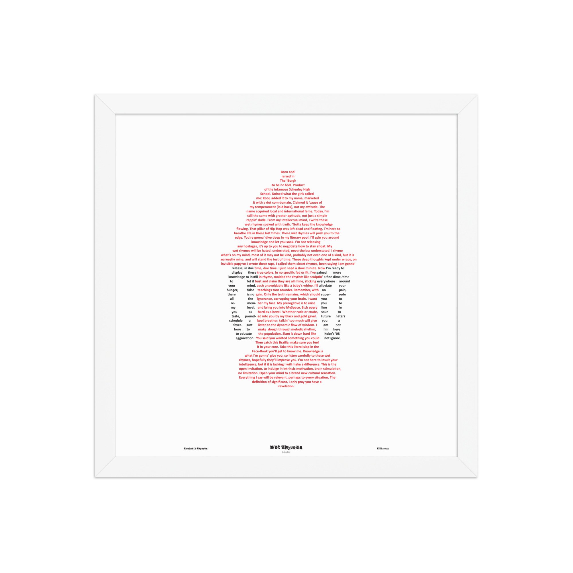 Wet Rhymes - Modern - Framed - Konkrete Rhymes