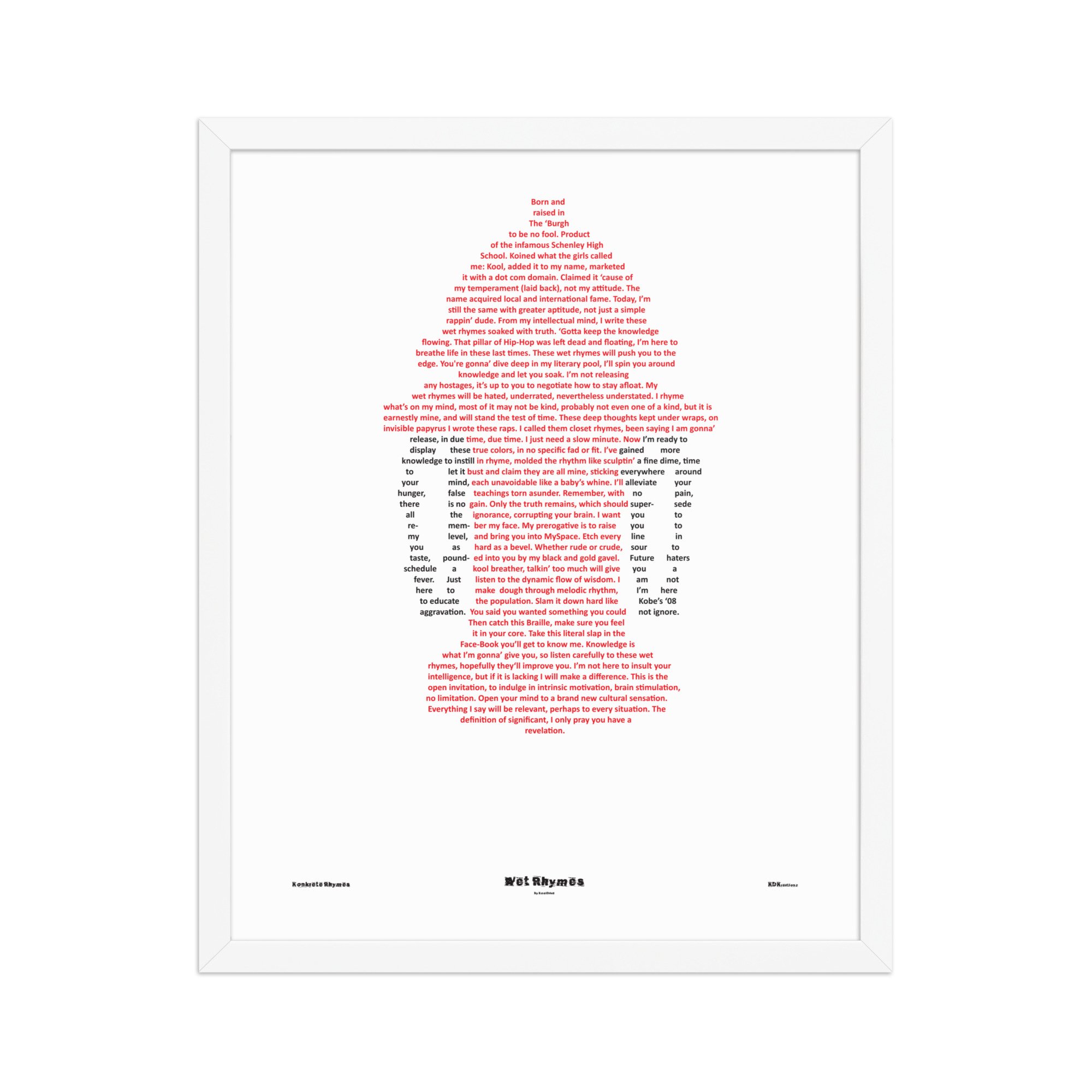 Wet Rhymes - Modern - Framed - Konkrete Rhymes