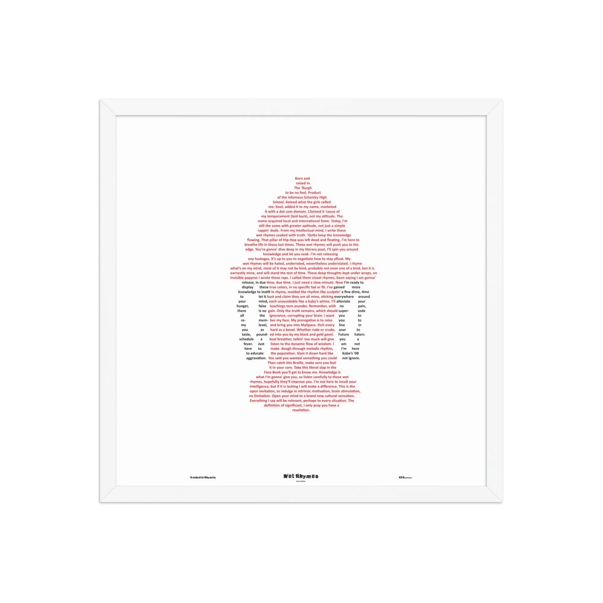 Wet Rhymes - Modern - Framed - Konkrete Rhymes