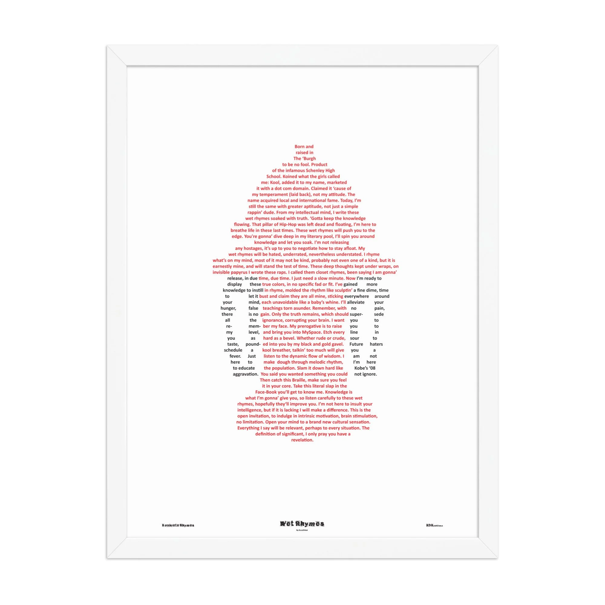 Wet Rhymes - Modern - Framed - Konkrete Rhymes