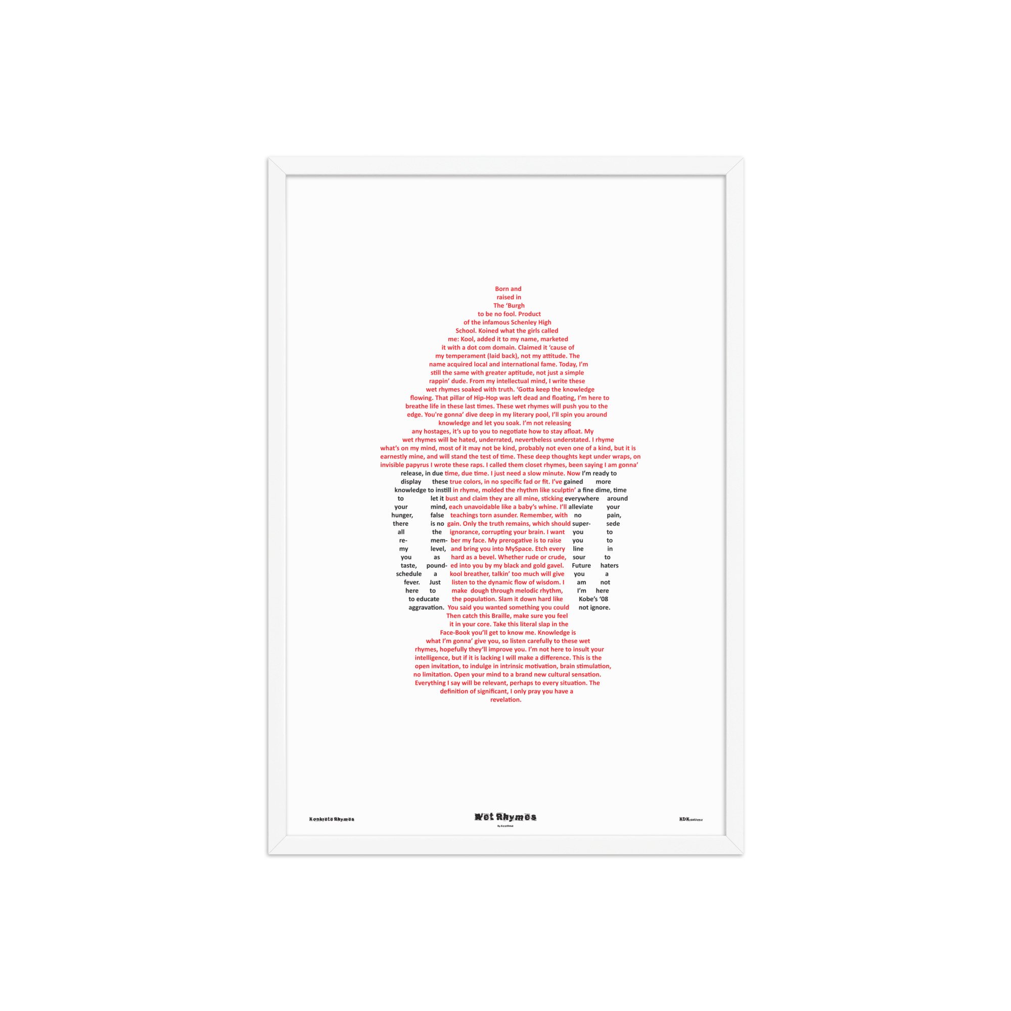 Wet Rhymes - Modern - Framed - Konkrete Rhymes