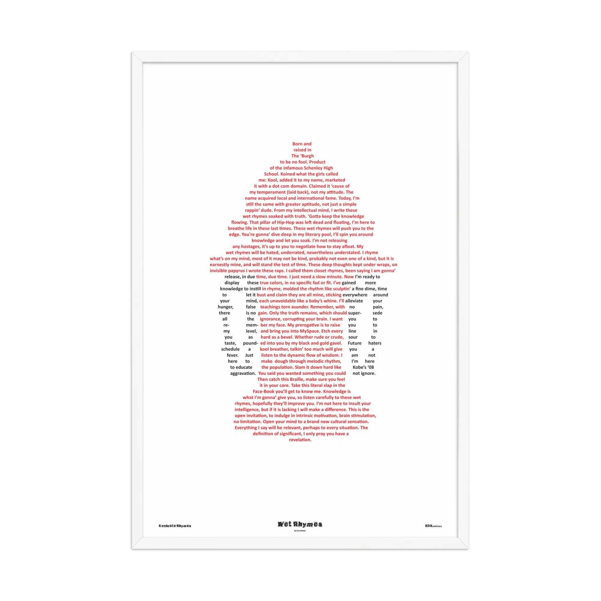 Wet Rhymes - Modern - Framed - Konkrete Rhymes