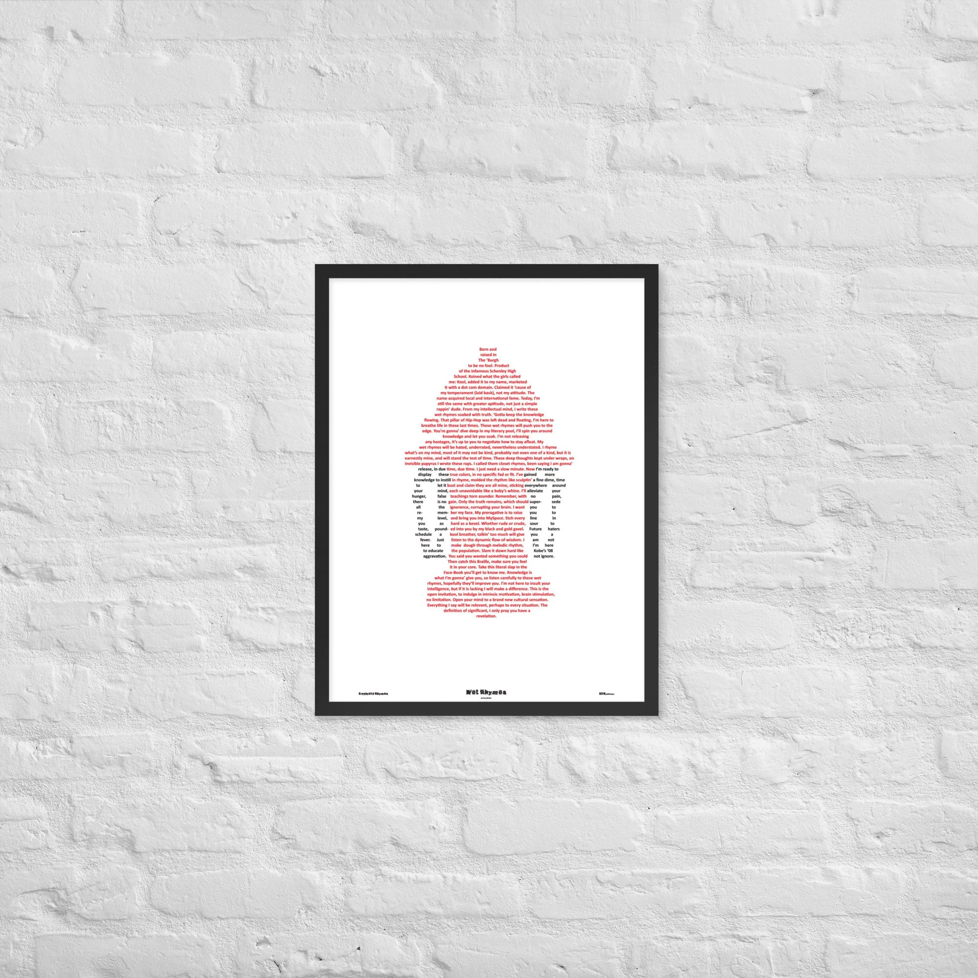 Wet Rhymes - Modern - Framed - KONKRETE RHYMES