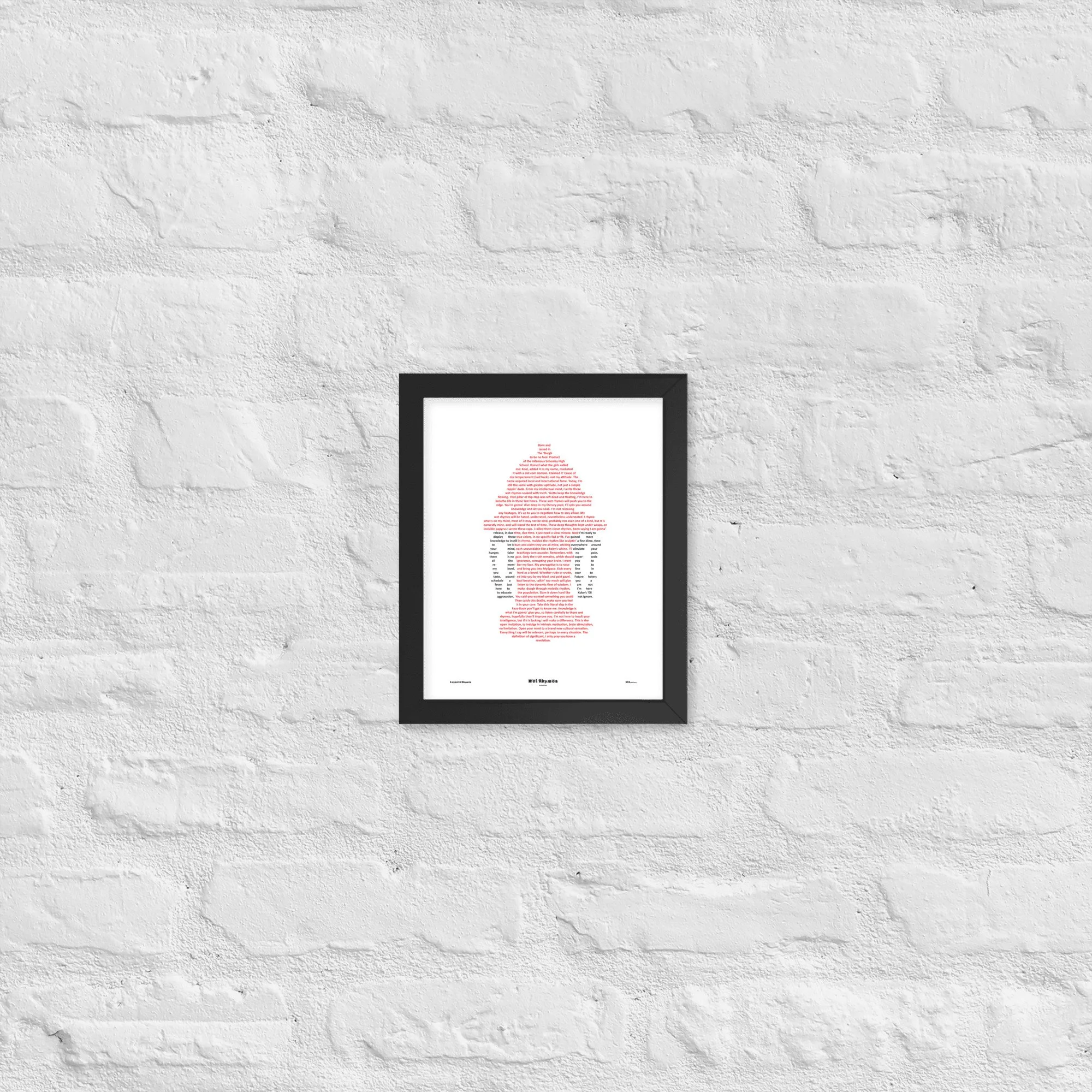 Wet Rhymes - Modern - Framed - KONKRETE RHYMES