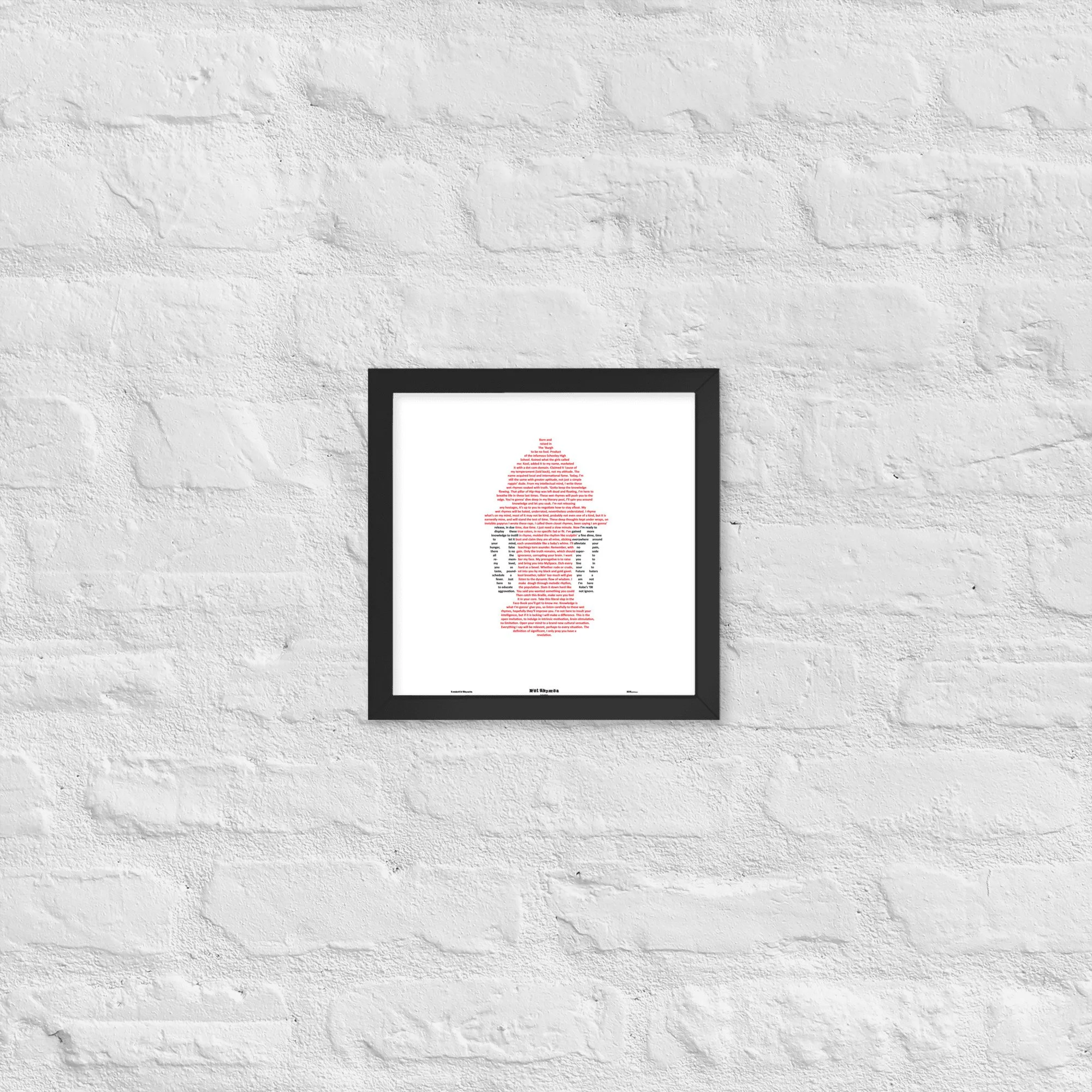 Wet Rhymes - Modern - Framed - KONKRETE RHYMES