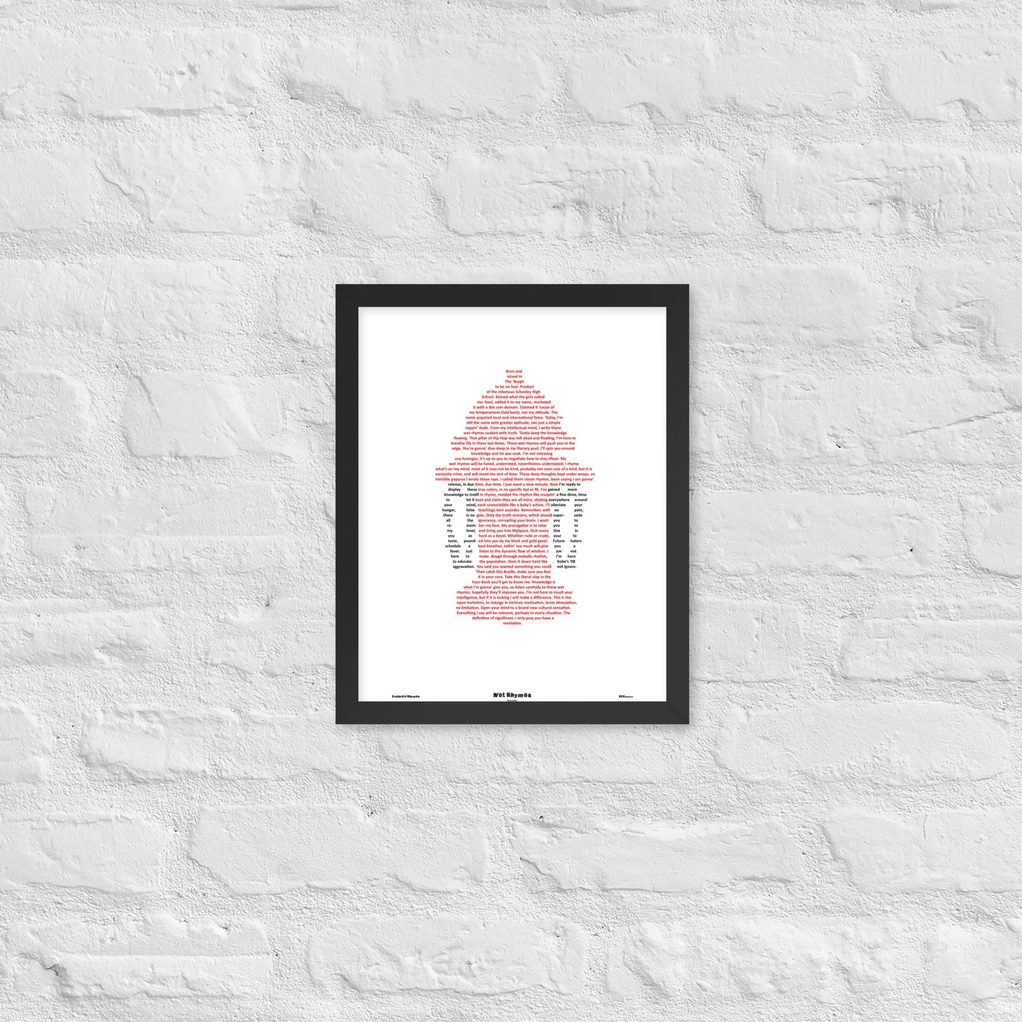 Wet Rhymes - Modern - Framed - KONKRETE RHYMES