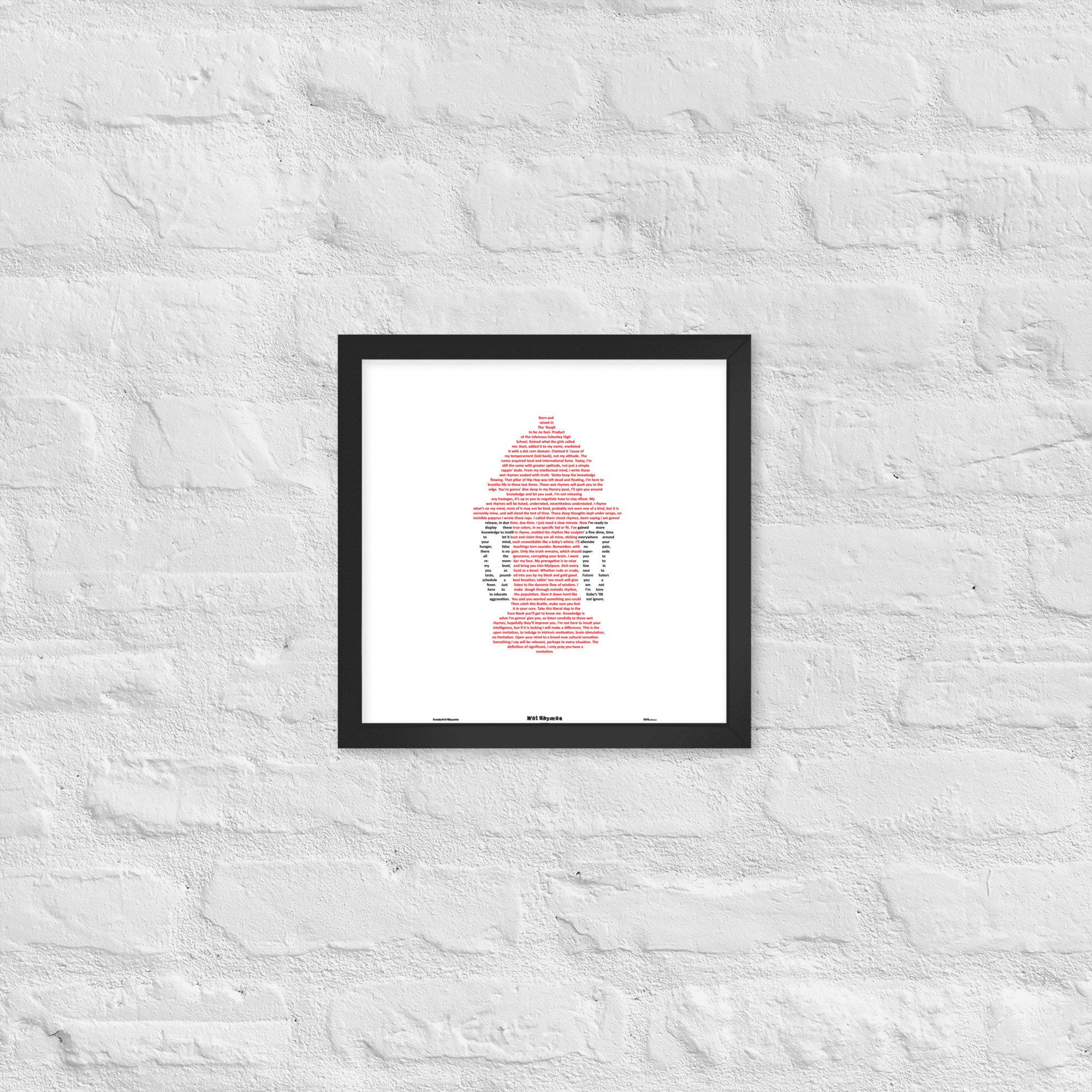 Wet Rhymes - Modern - Framed - KONKRETE RHYMES