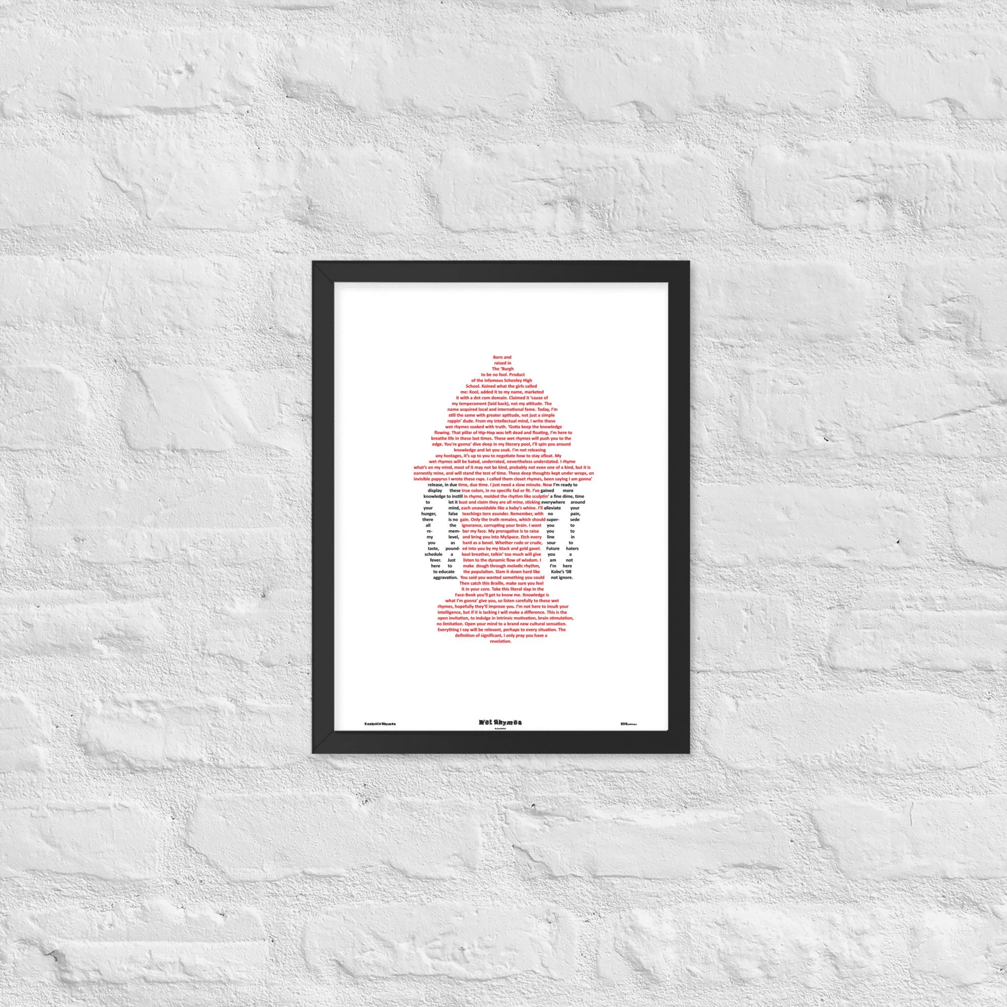 Wet Rhymes - Modern - Framed - KONKRETE RHYMES