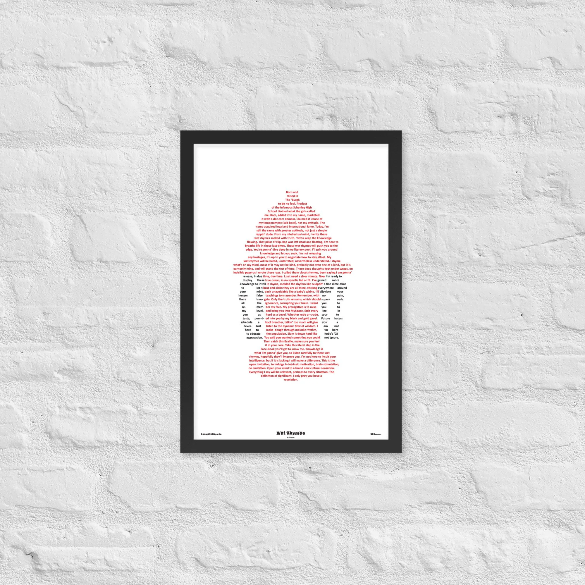 Wet Rhymes - Modern - Framed - KONKRETE RHYMES