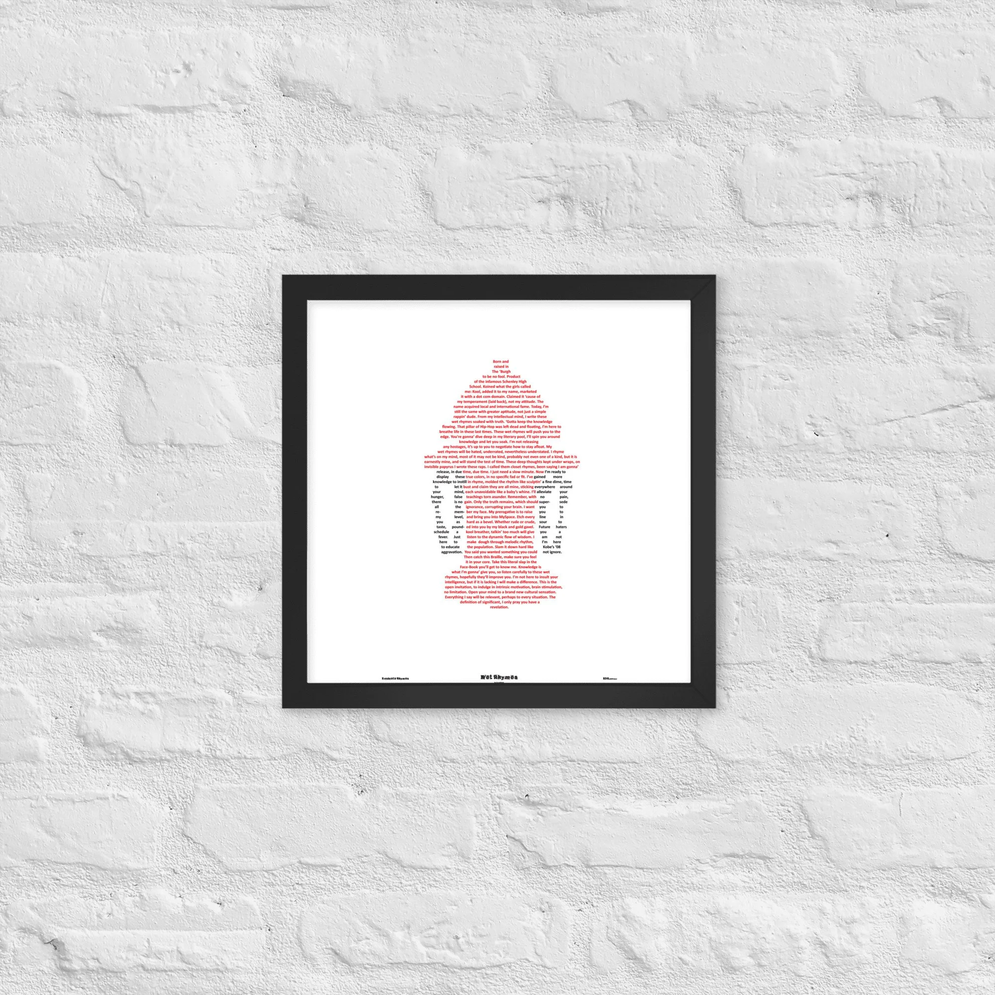 Wet Rhymes - Modern - Framed - KONKRETE RHYMES