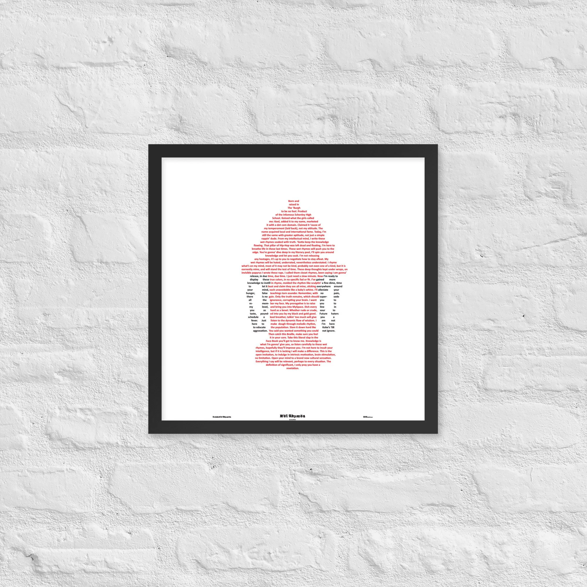 Wet Rhymes - Modern - Framed - KONKRETE RHYMES