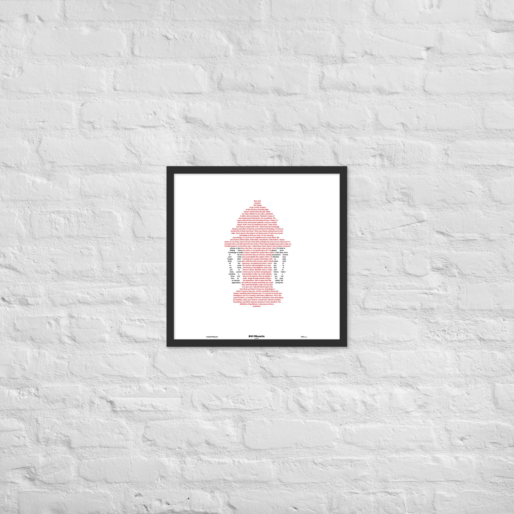 Wet Rhymes - Modern - Framed - KONKRETE RHYMES