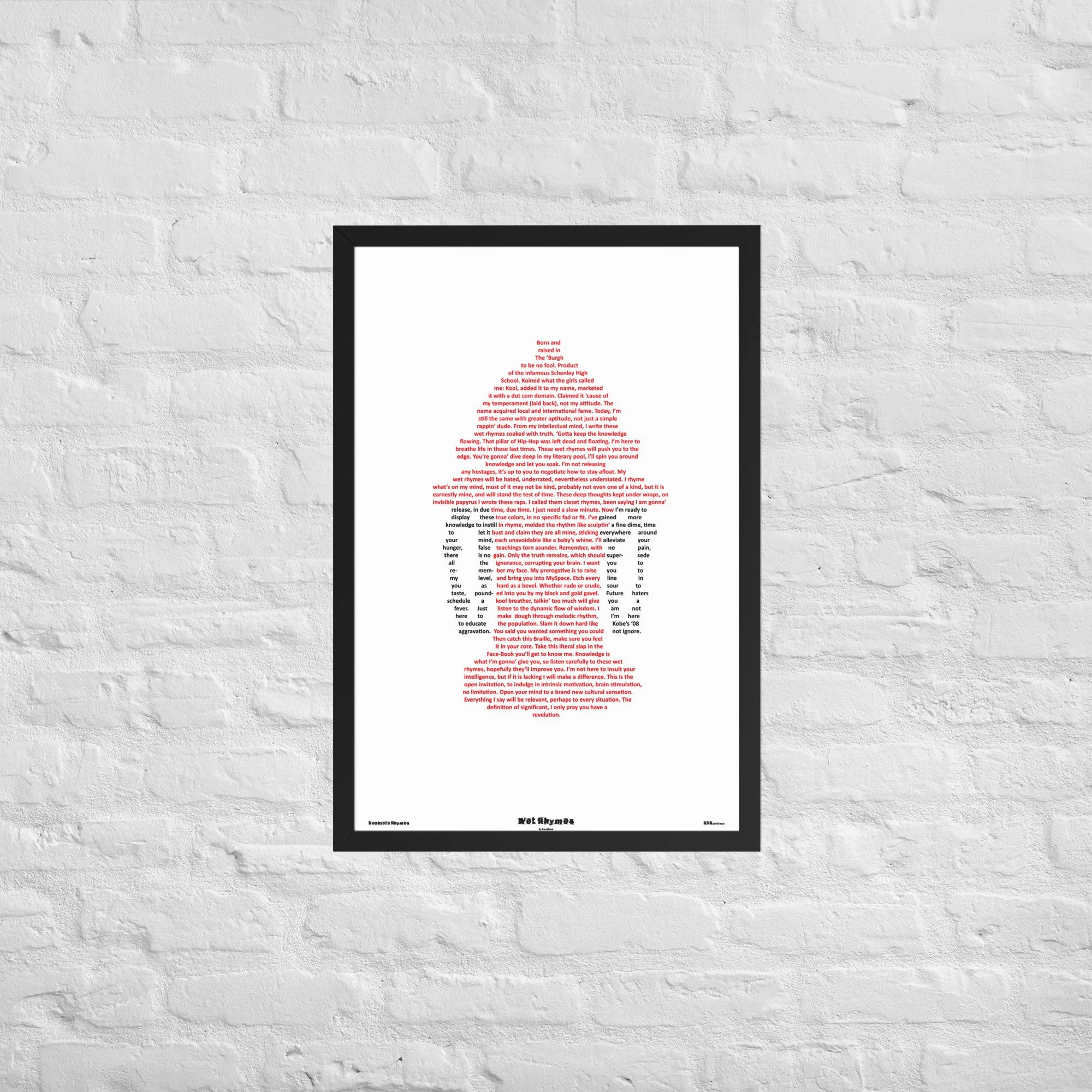 Wet Rhymes - Modern - Framed - KONKRETE RHYMES