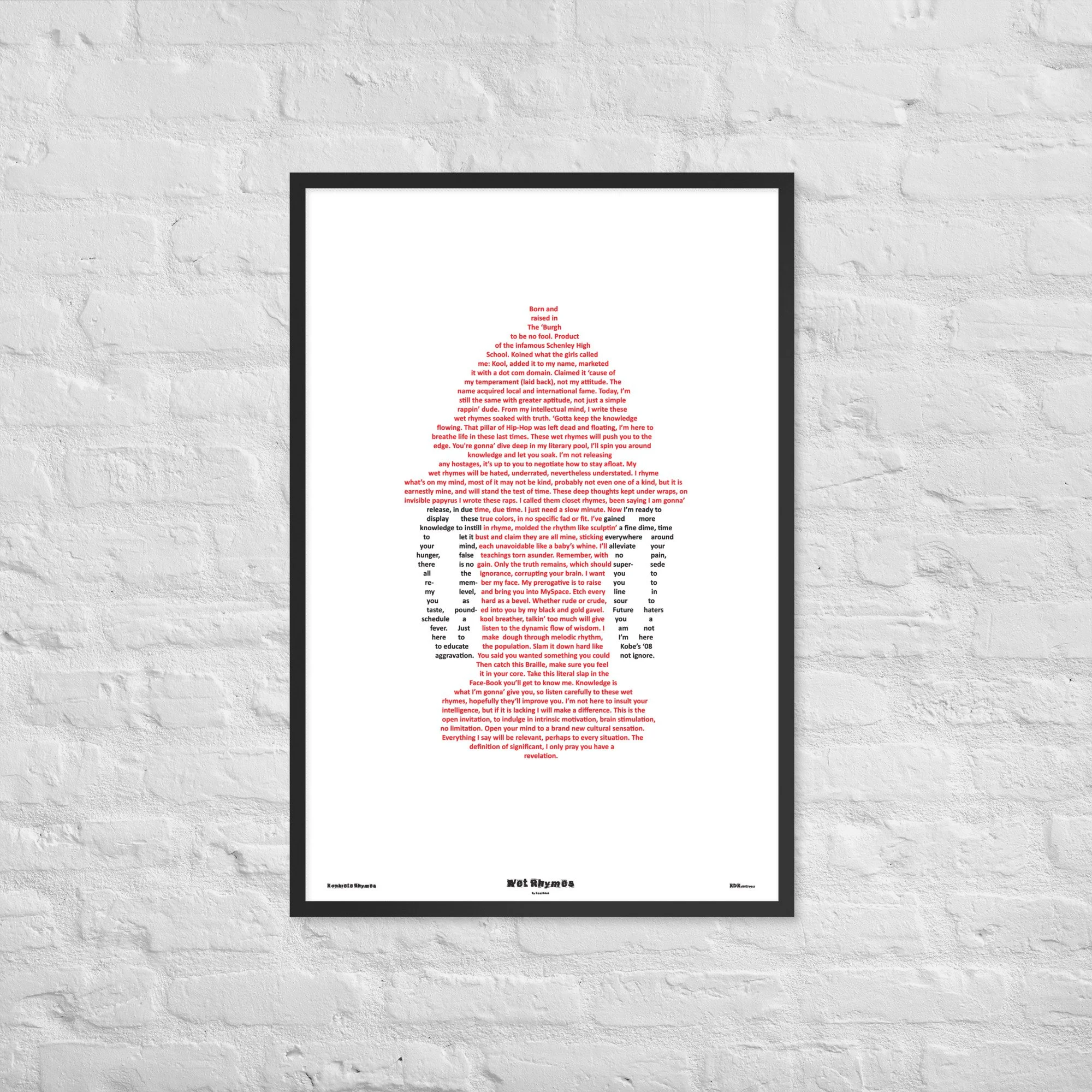 Wet Rhymes - Modern - Framed - KONKRETE RHYMES
