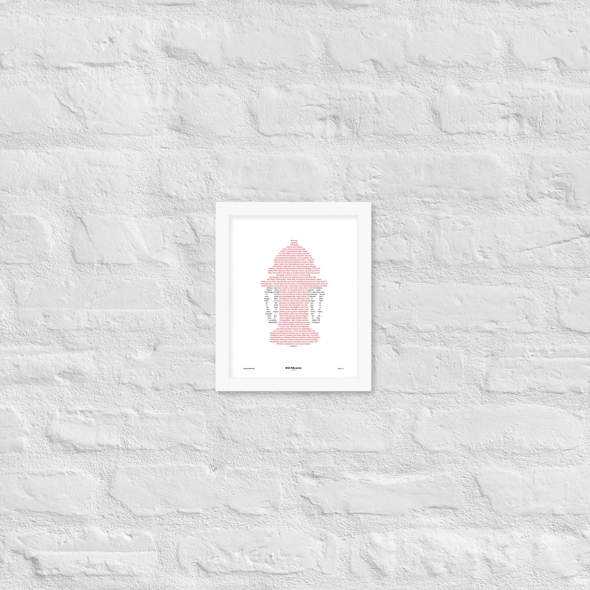 Wet Rhymes - Modern - Framed - KONKRETE RHYMES